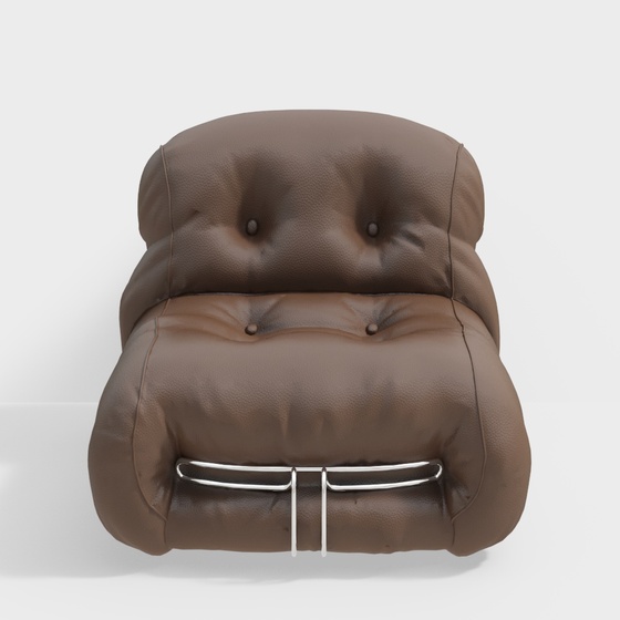 French Leather Single Sofa