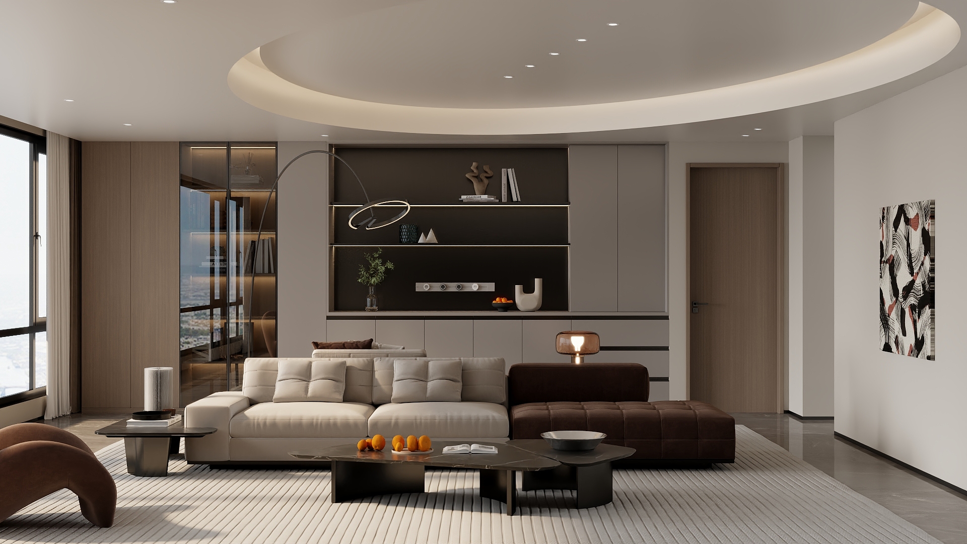 吴爽-139m²意式风格设计装修效果图