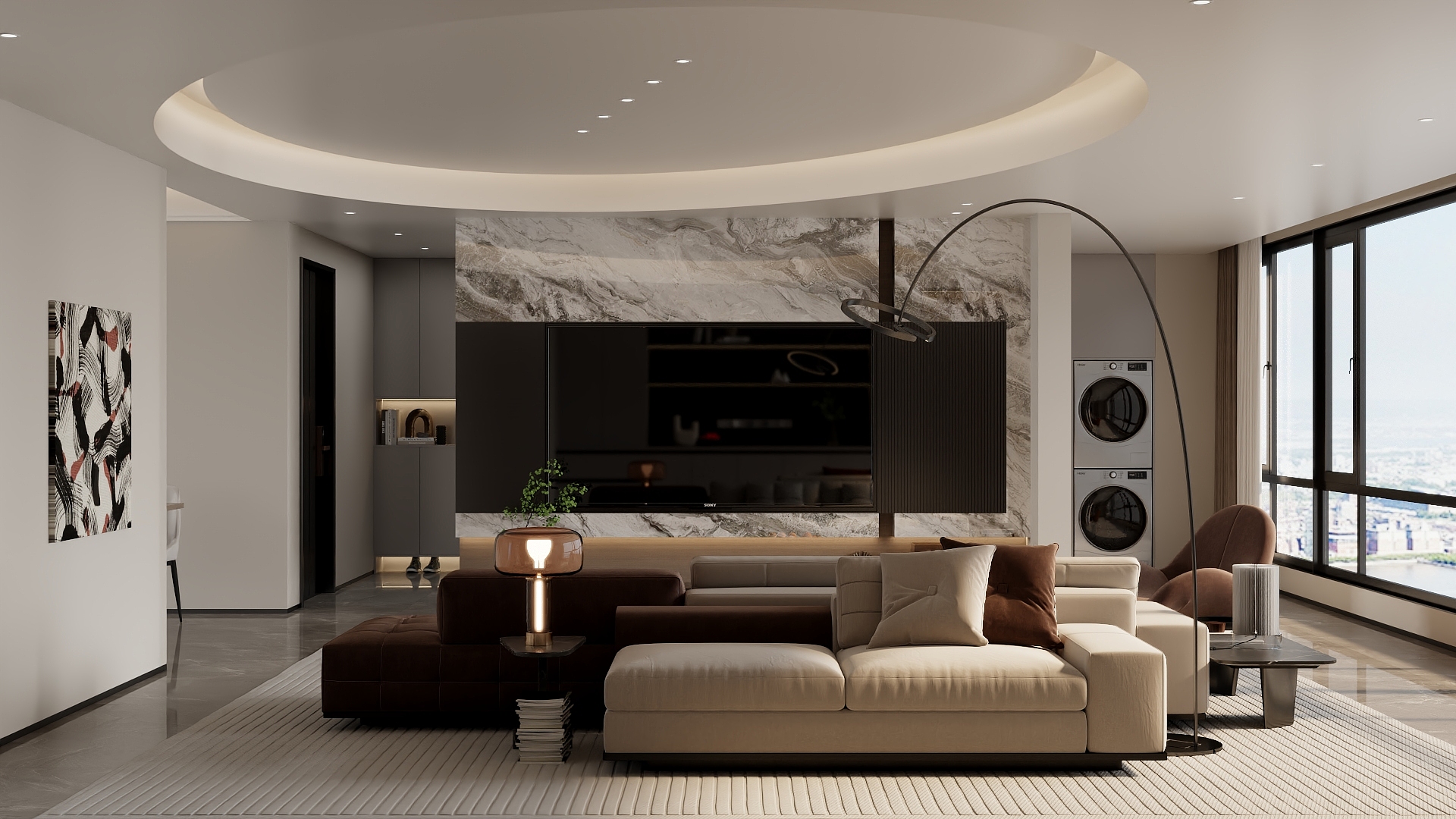 吴爽-139m²意式风格设计装修效果图