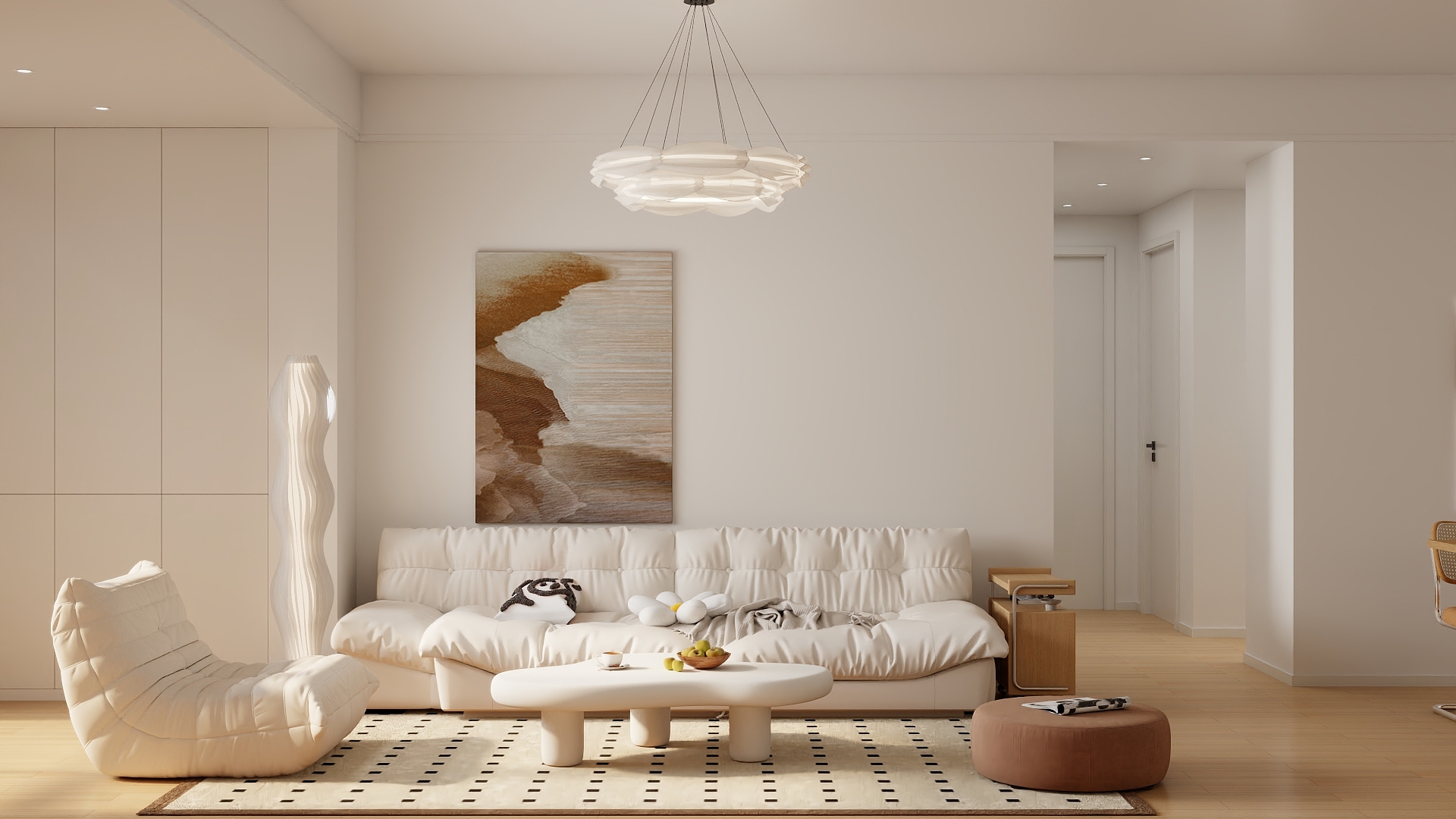 壹维空间设计-95m²现代简约风格设计-装修设计方案