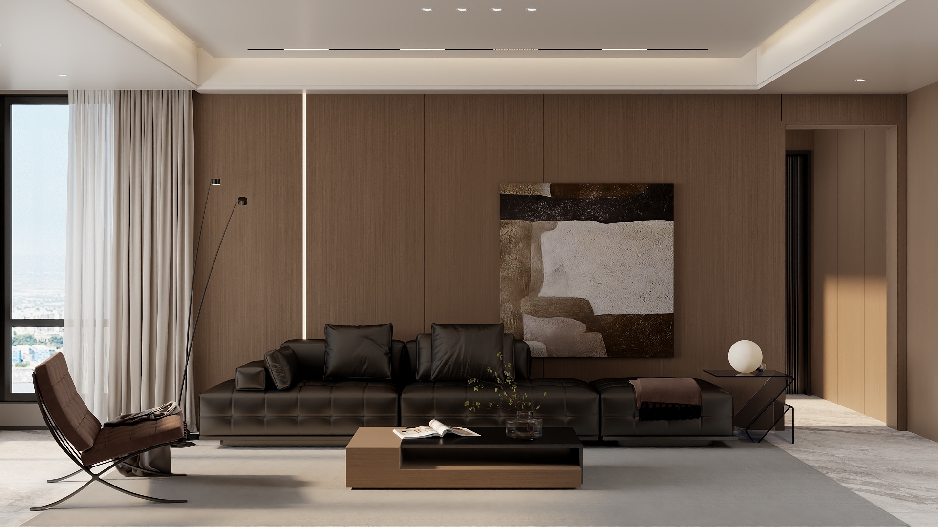 吴爽- 123m²意式轻奢风格设计装修效果图