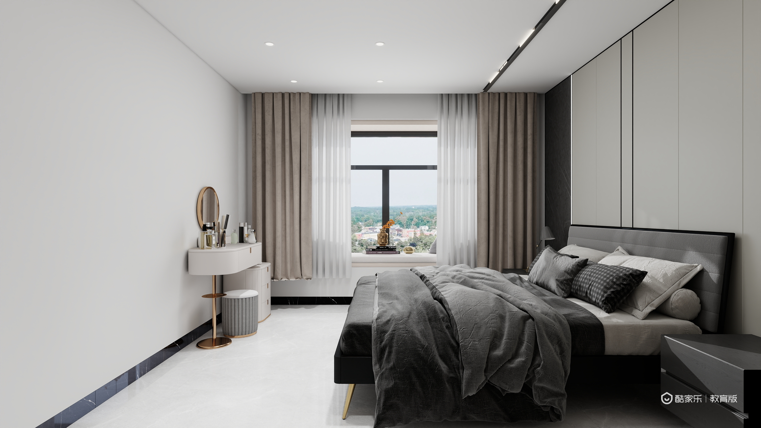 魏睿DfIs-110㎡3室一层主卧装修效果图第1张