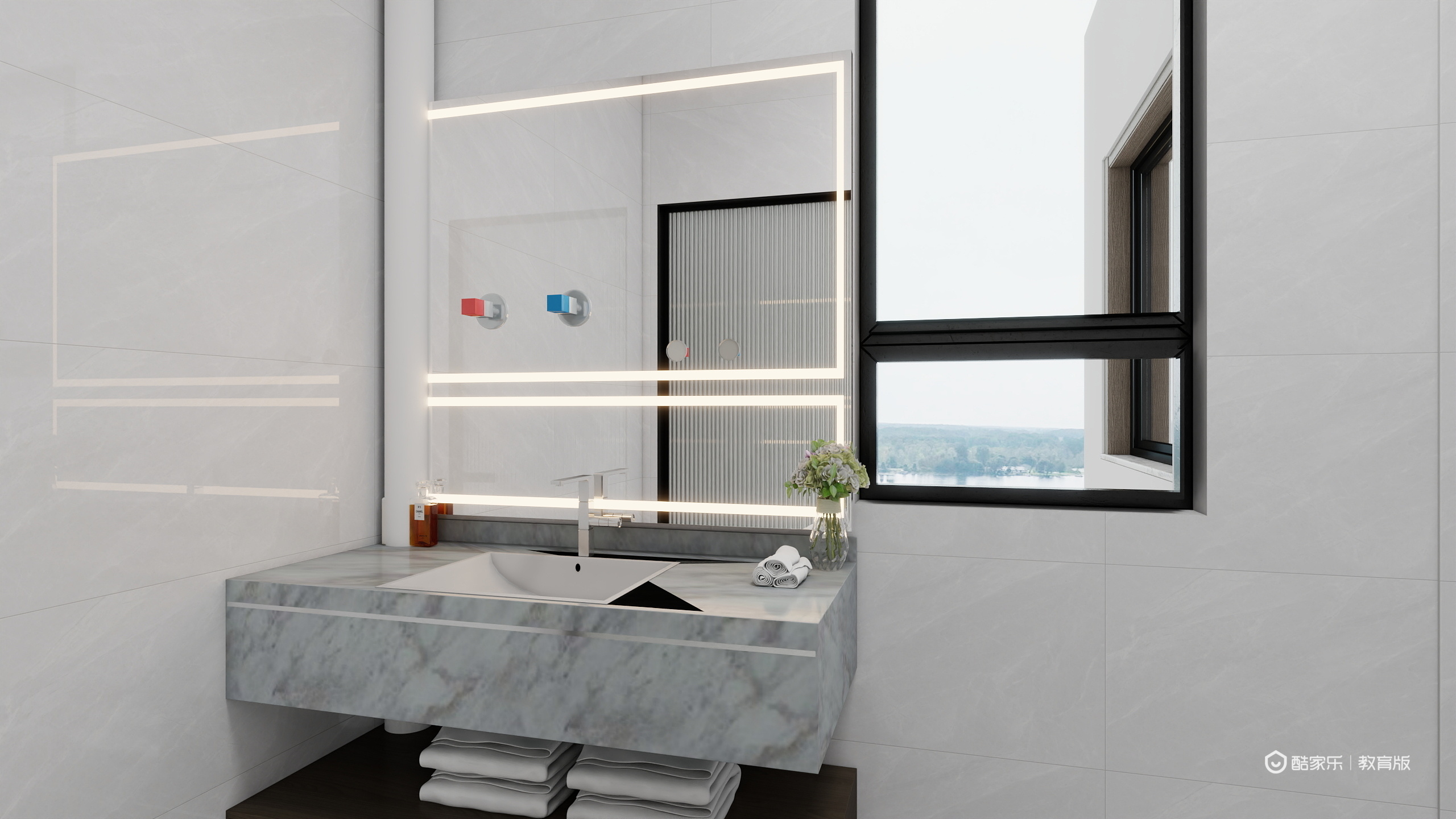 向红春qy-现代风一层卫生间装修效果图第2张