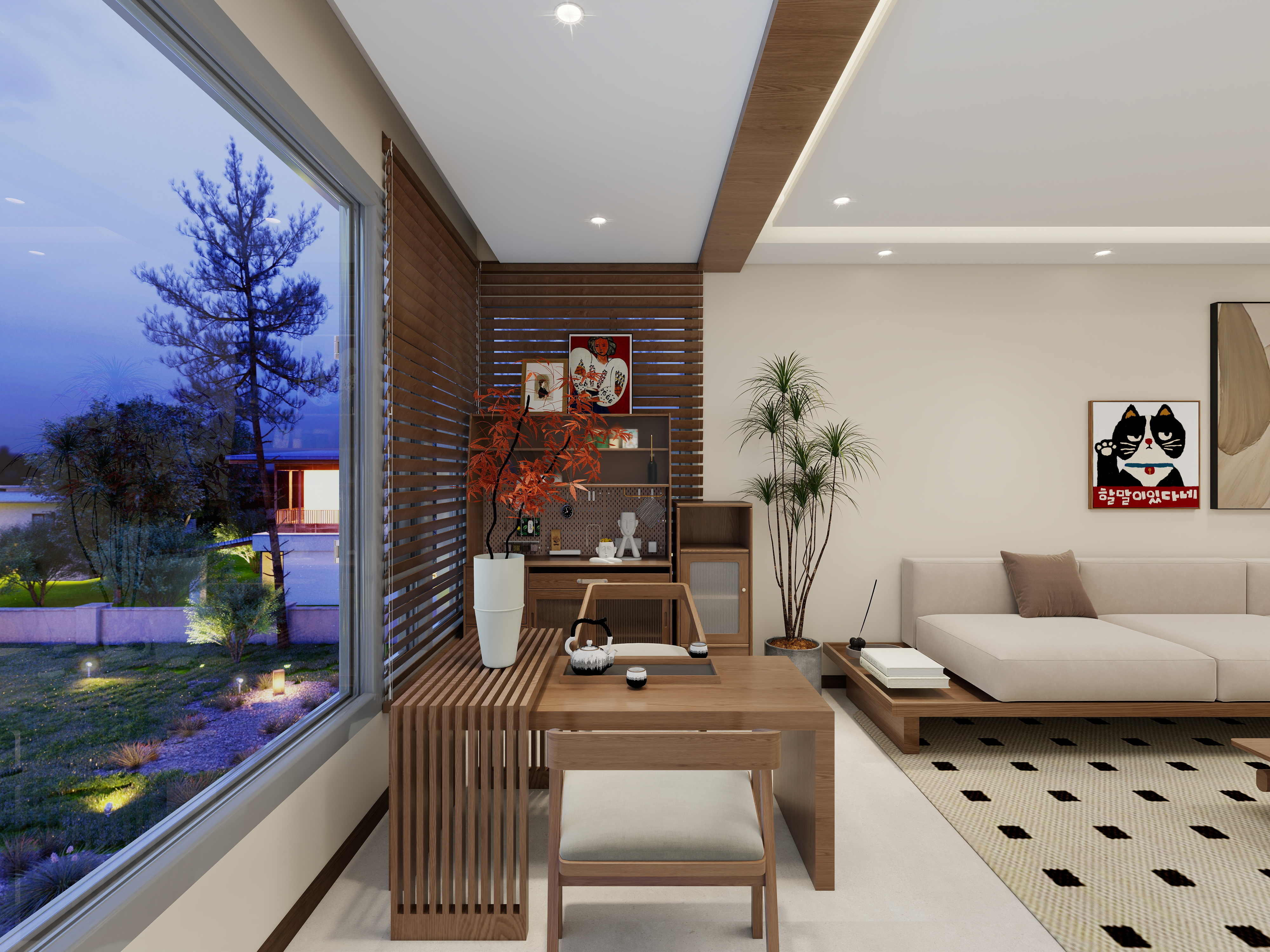 艺雅丽-121平中古风装修效果图