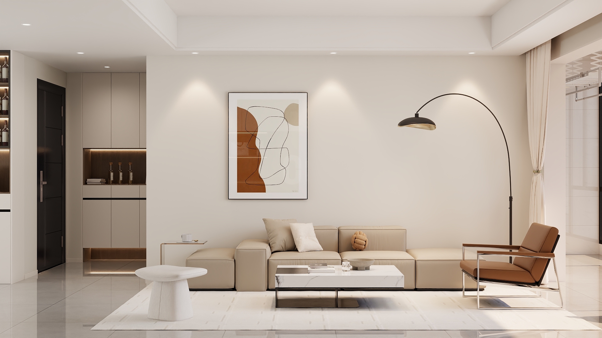 壹维空间设计-119m²现代简约风格设计-装修设计方案