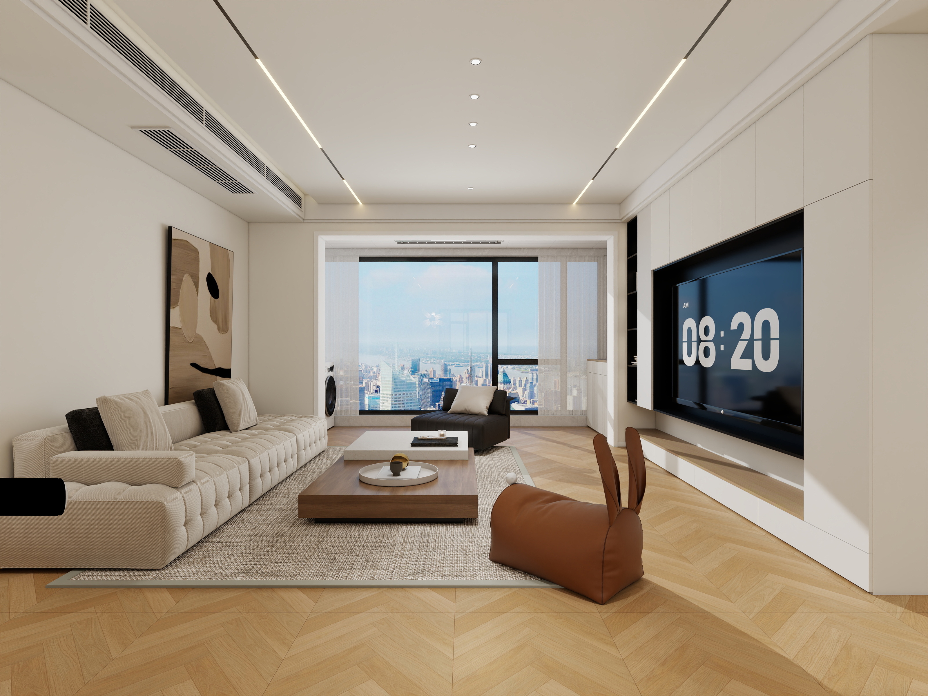 设计师Baymax-现代简约奶油风-装修设计方案