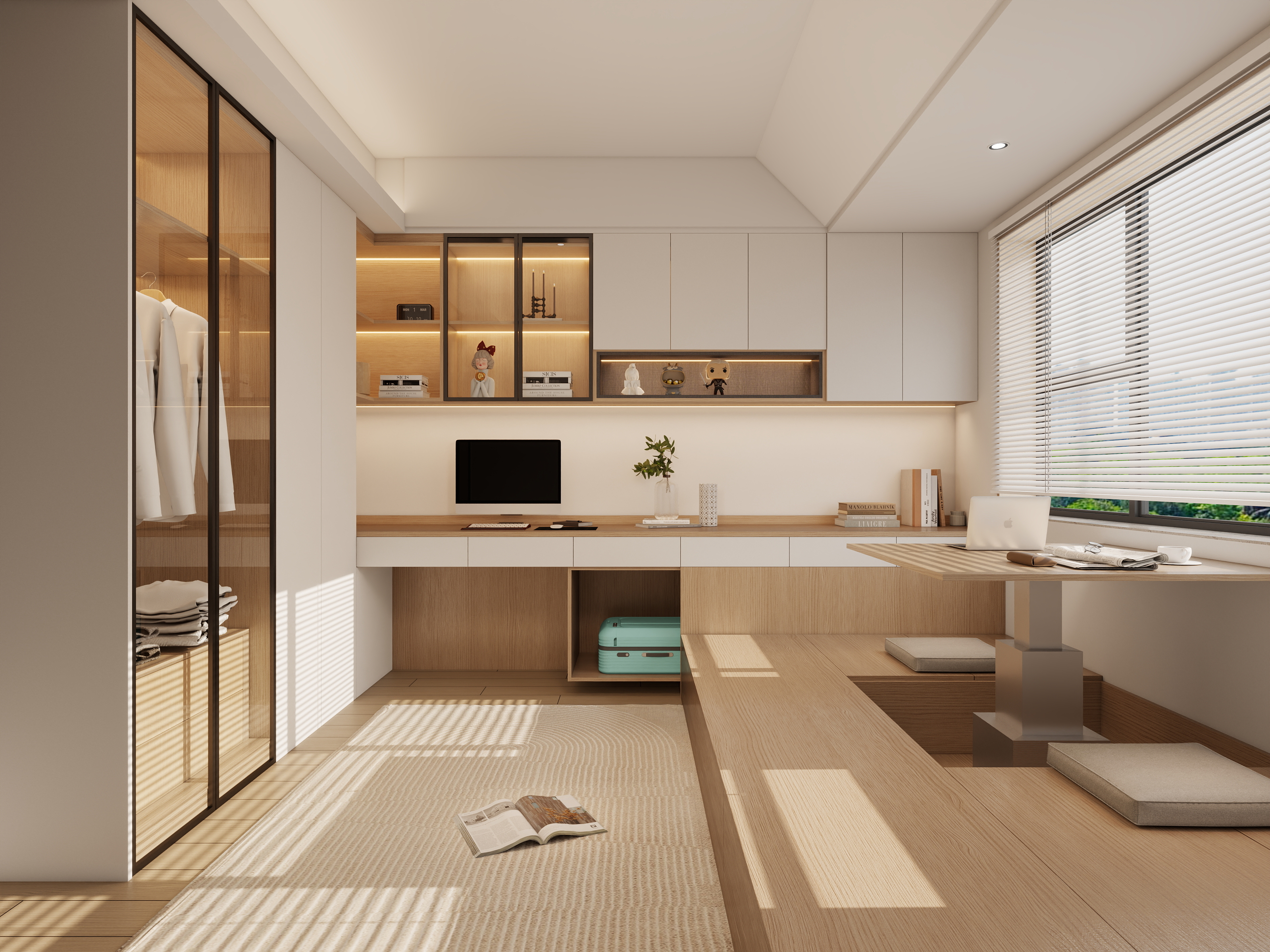 Lind.-D149.现代原木榻榻米卧室-装修设计方案