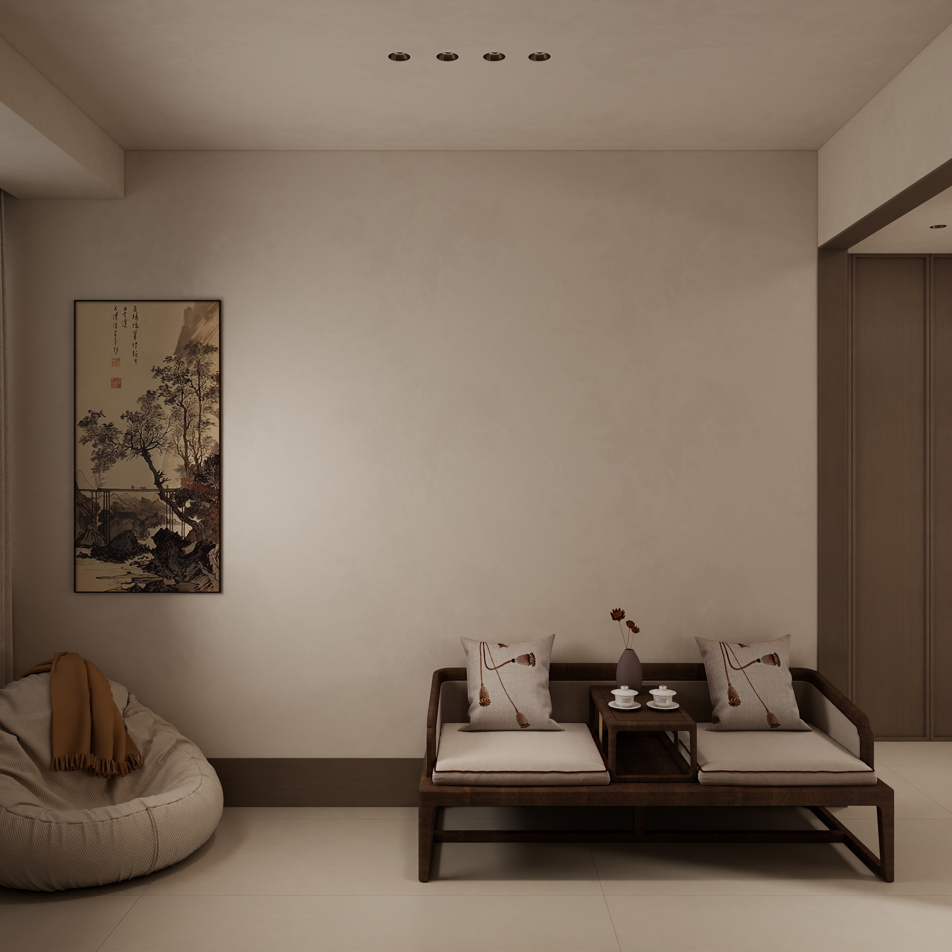 100元设计方案-220m²新中式风格设计装修效果图