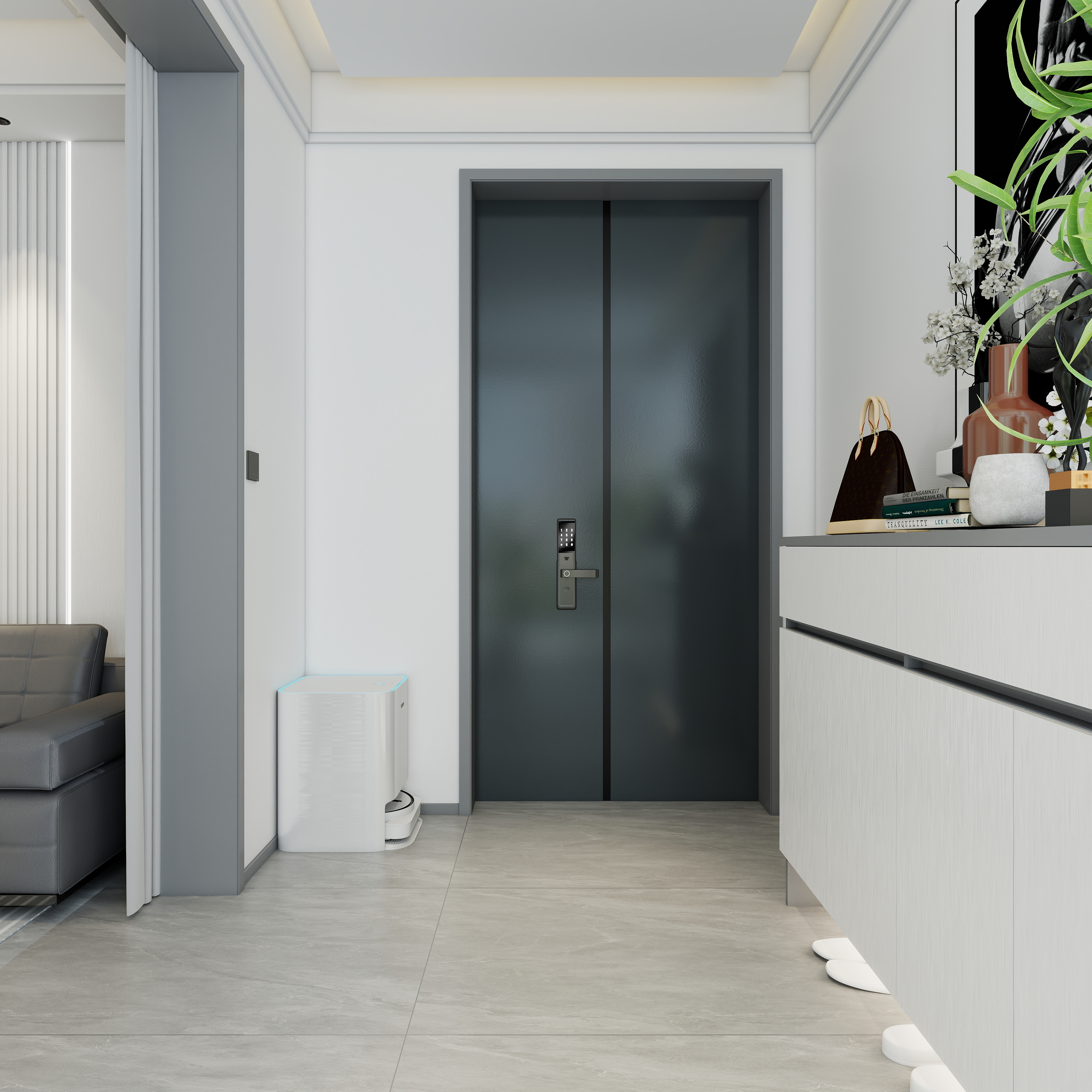 丨默涵丨-极简黑白灰装修效果图