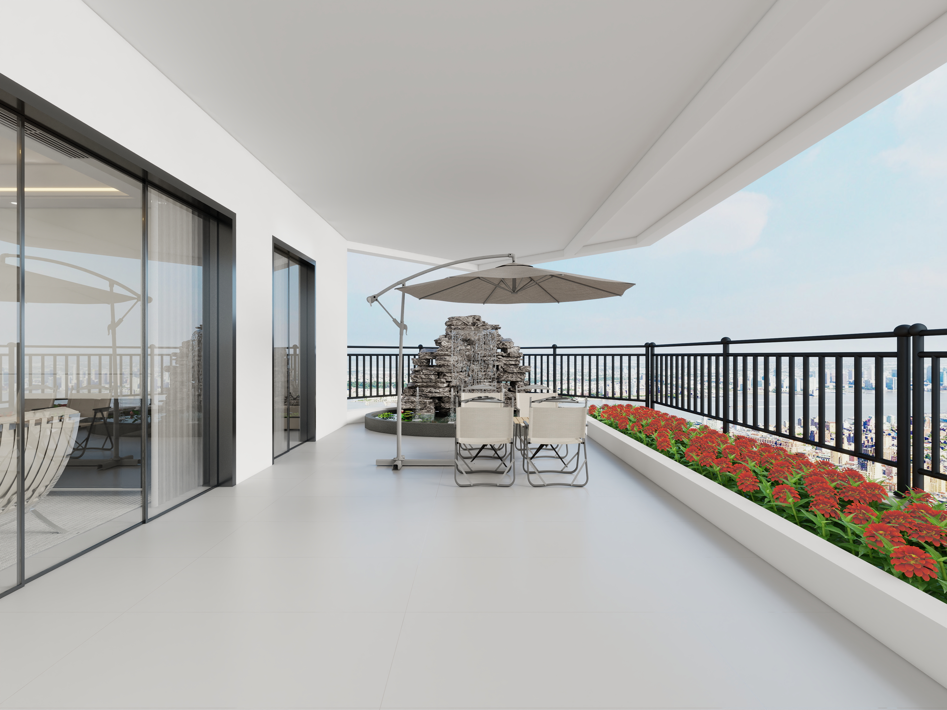 星空设计500一套-现代简约127㎡4室装修效果图