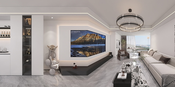 时光搁浅亦苍凉-现代简约-海棠湾室内130㎡-装修设计方案