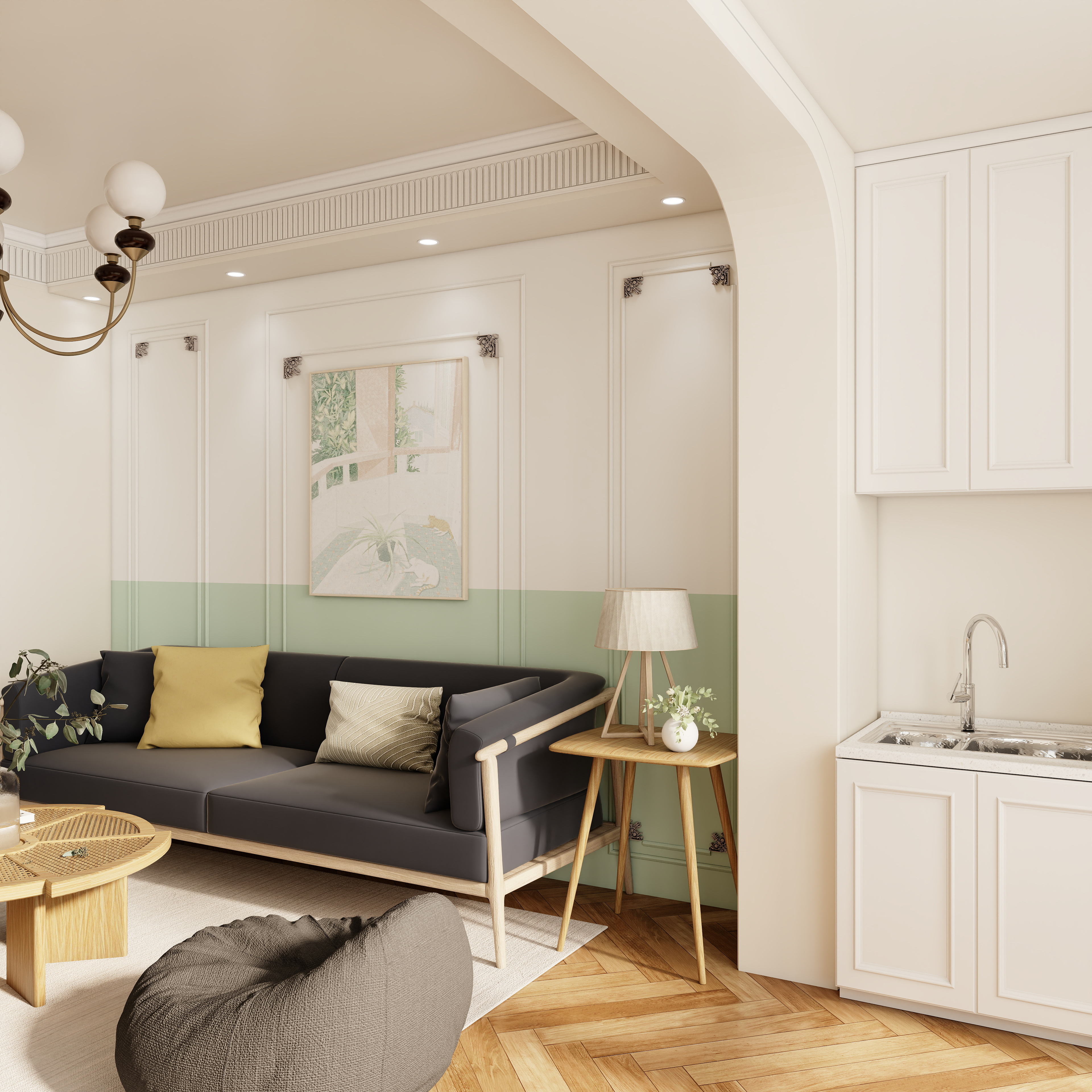 江川鹤-奶油风-装修设计方案