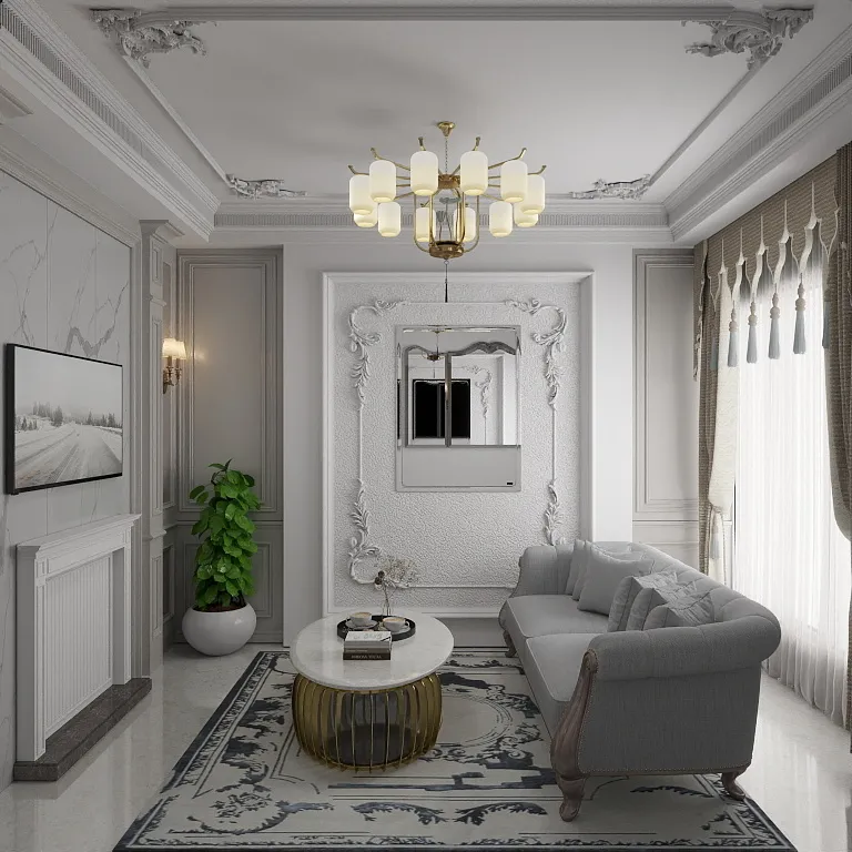 impressa.architecture01的装修设计方案:French x Victorian Living Room Design