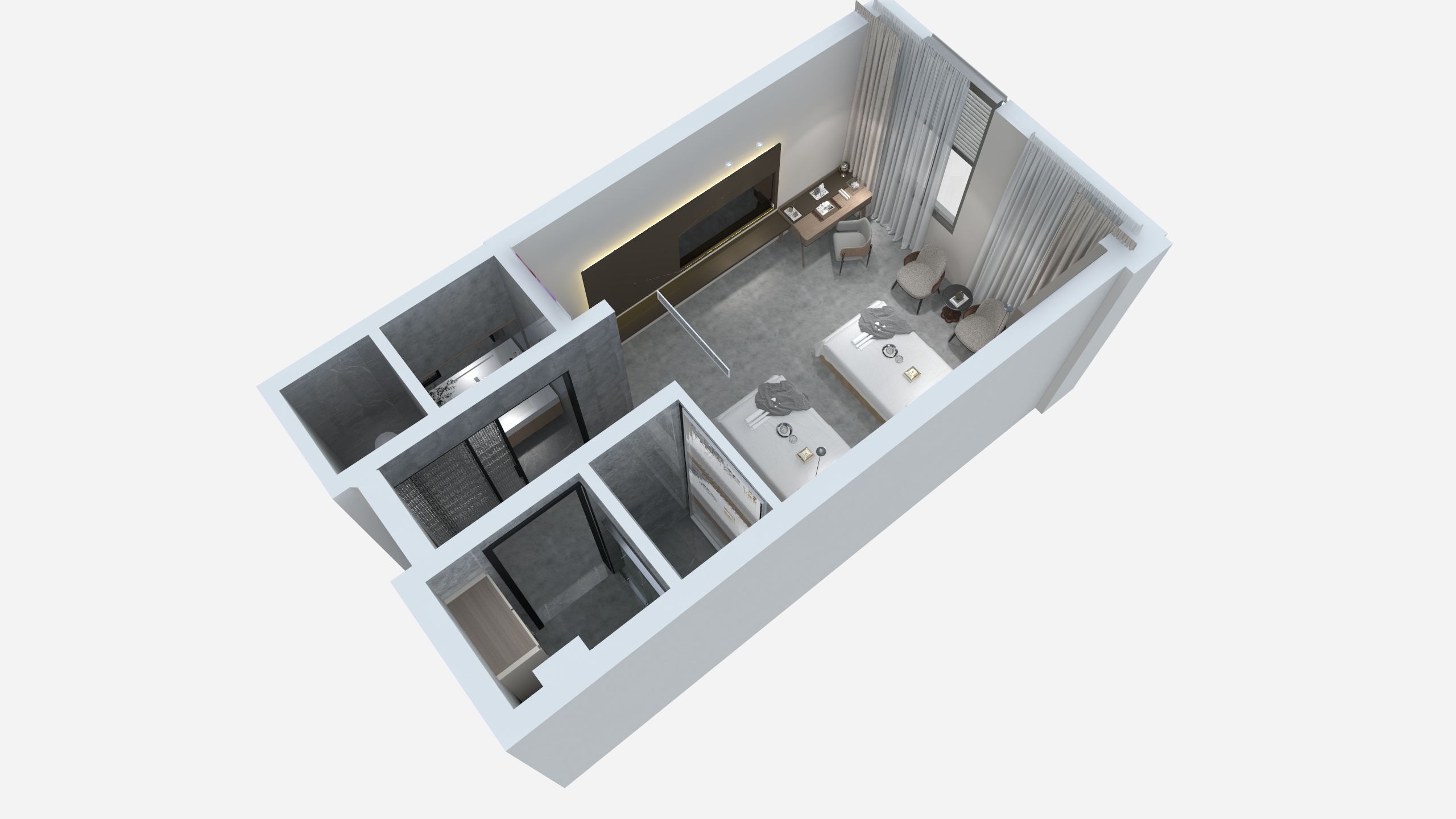 广州Sinartdesign-晶至酒店双床房-副本-装修设计方案