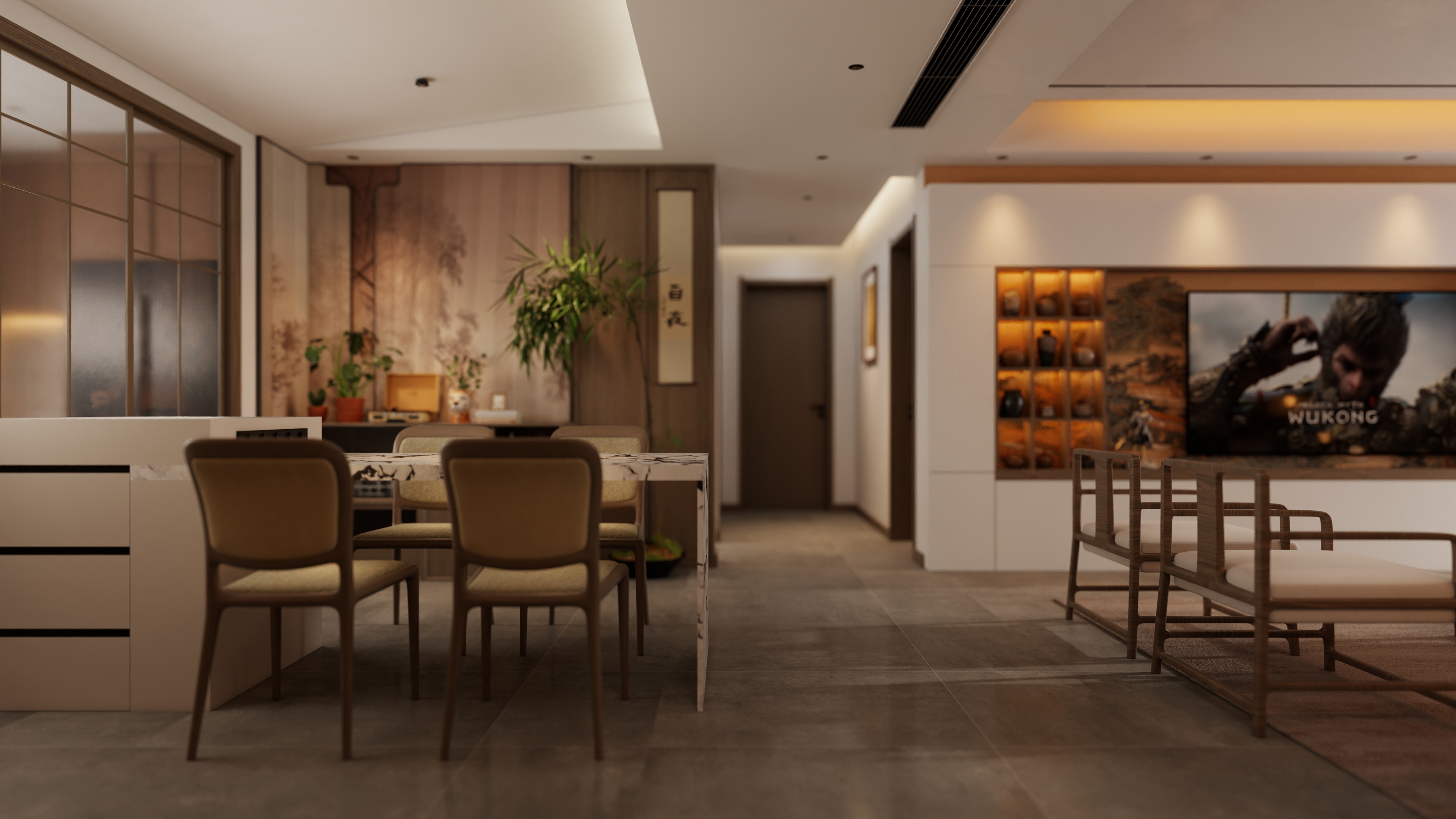 ----空间设计-小区房157㎡4室-装修设计方案