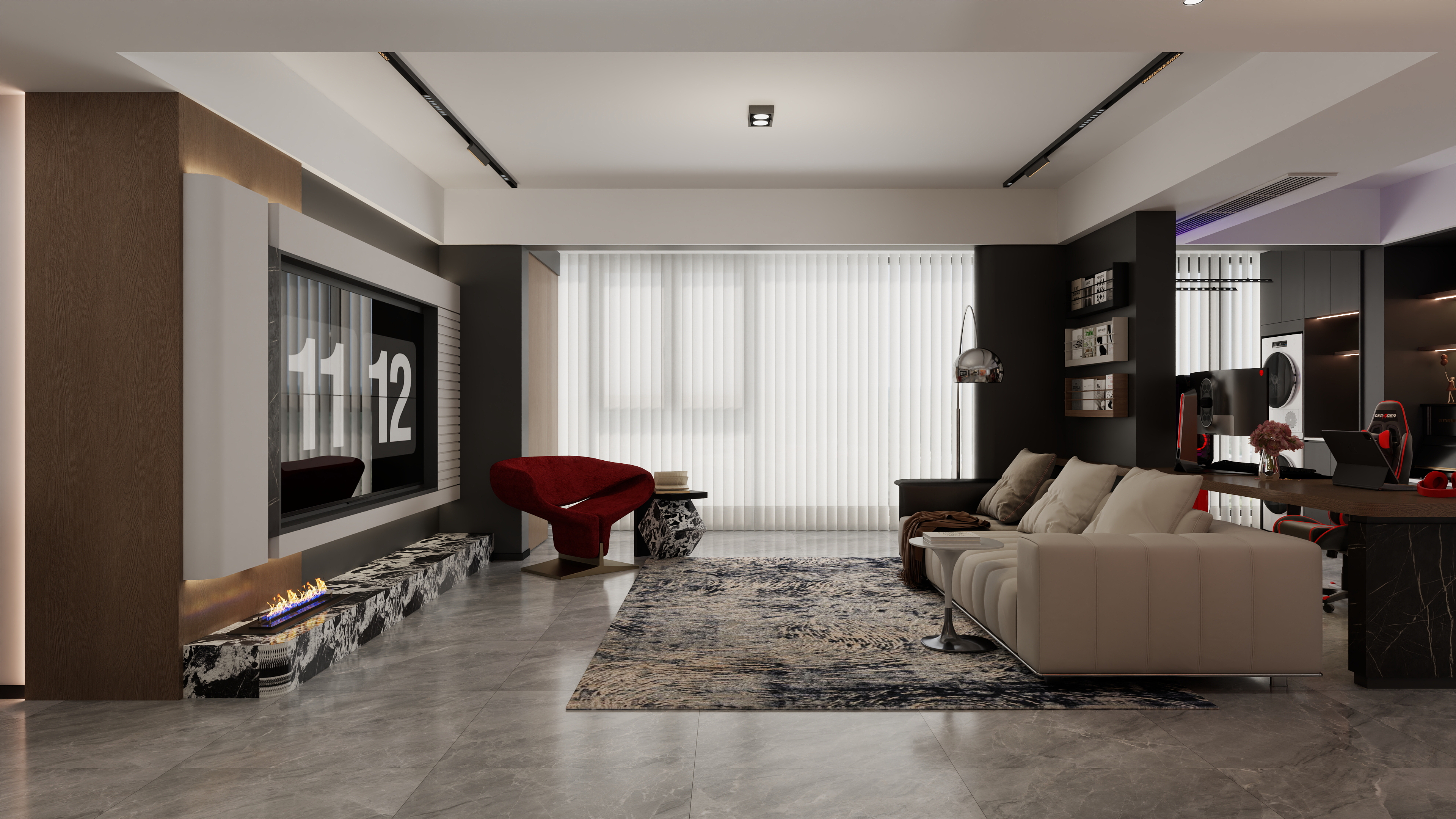 至简名设一钱春-140平意式极简三居室【春】装修效果图