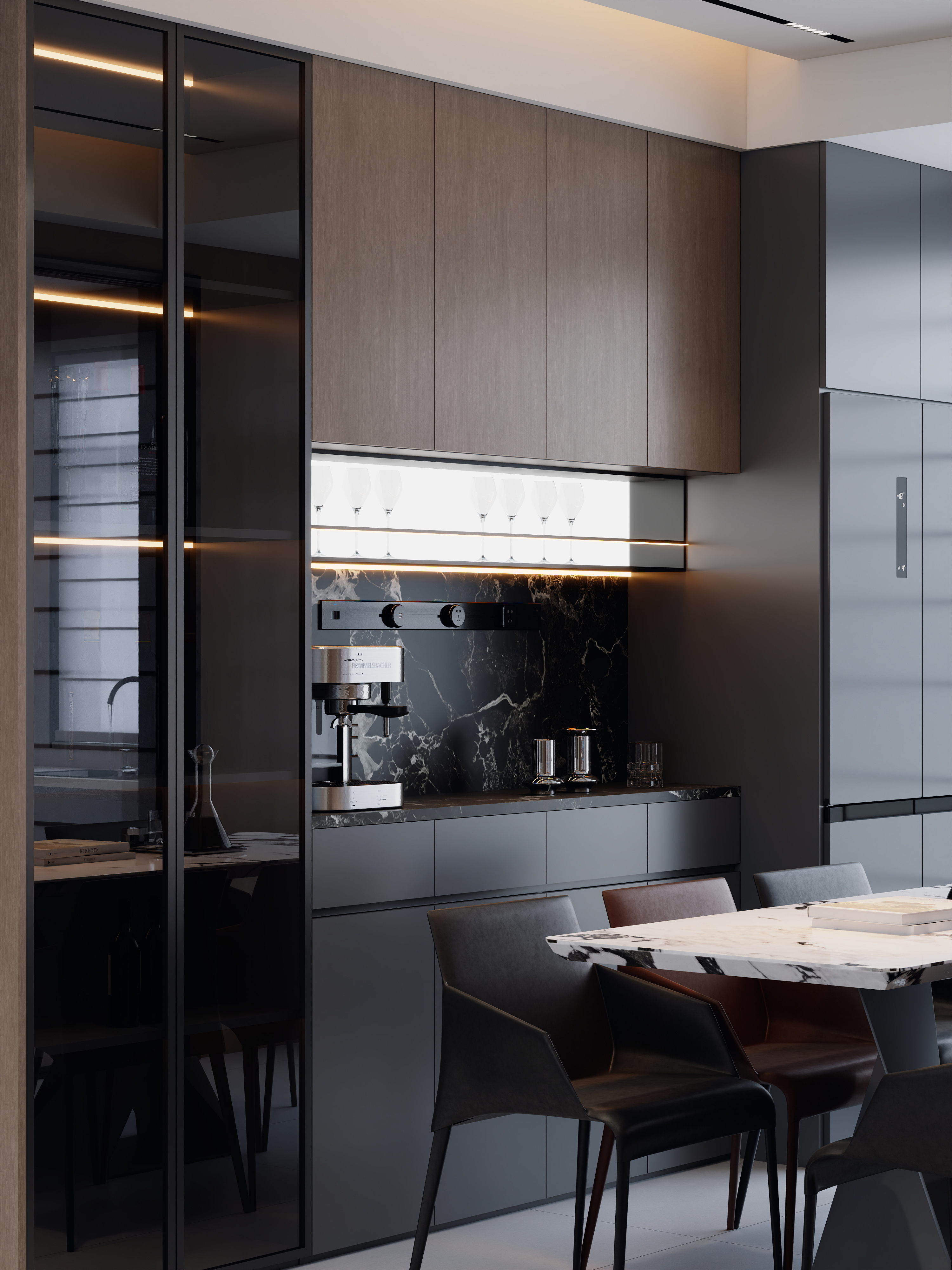 抖音HM-上和府意式三室两厅风格129m²-装修设计方案