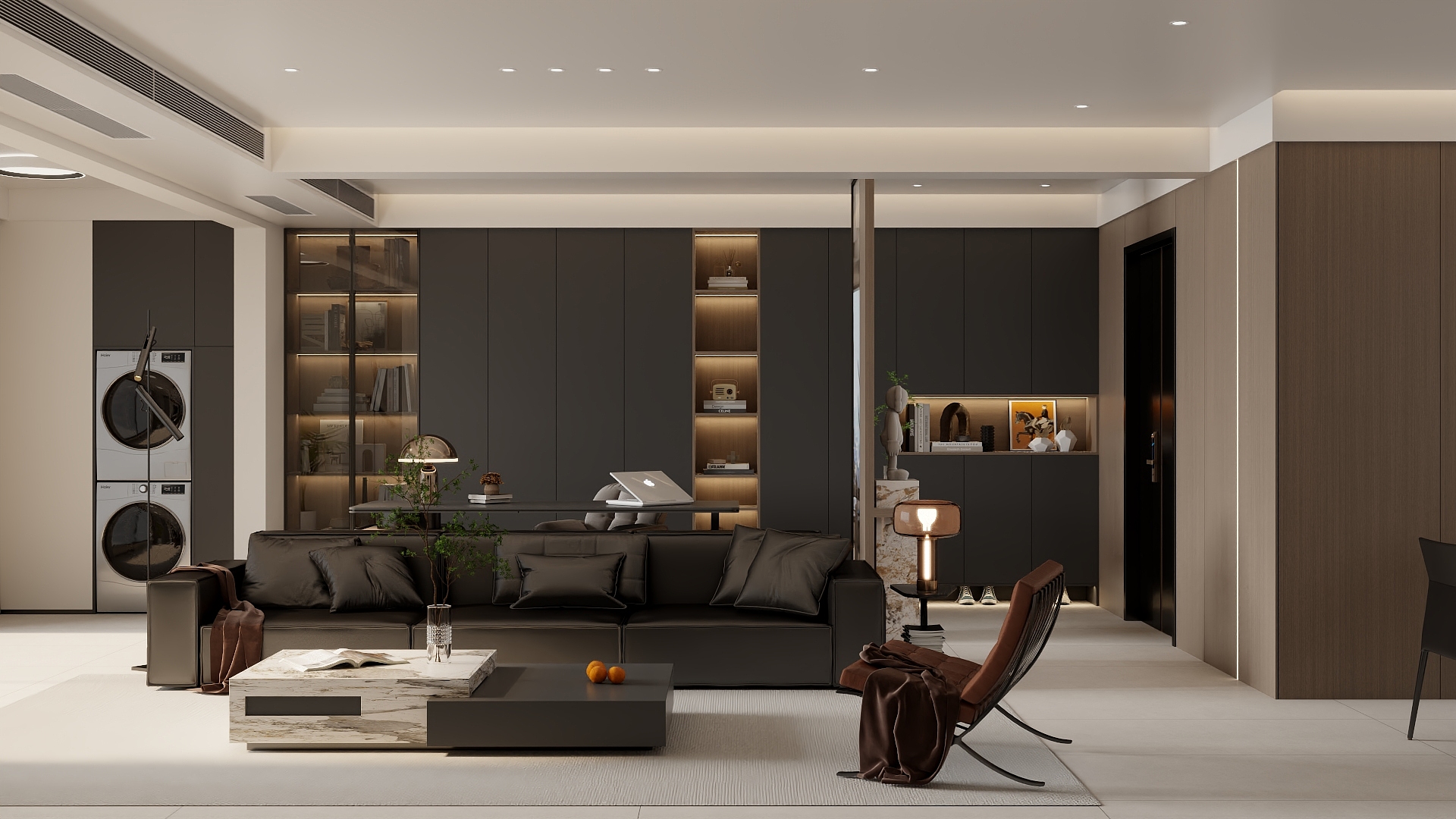 壹维空间设计-112m²意式风格设计-装修设计方案