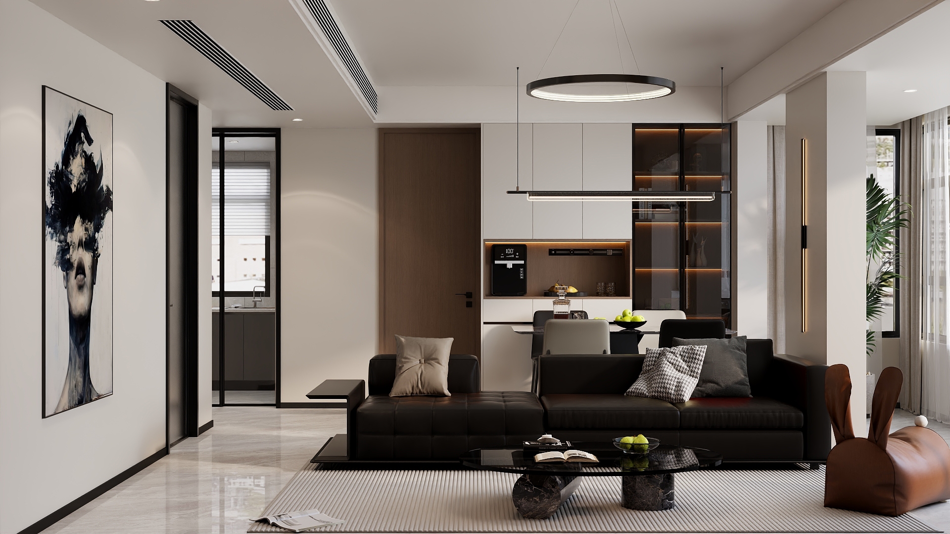 壹维空间设计- 102m²现代简约风格设计-装修设计方案