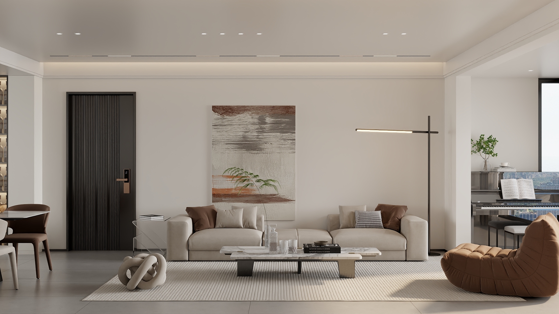 壹维空间设计-120m²现代简约风格设计-装修设计方案