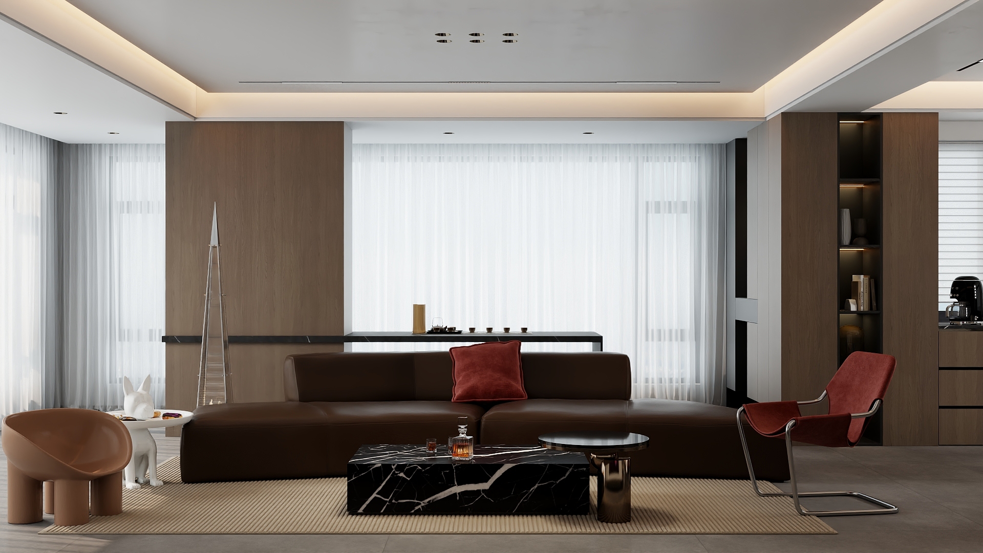 壹维空间设计-189m²意式风格设计-装修设计方案