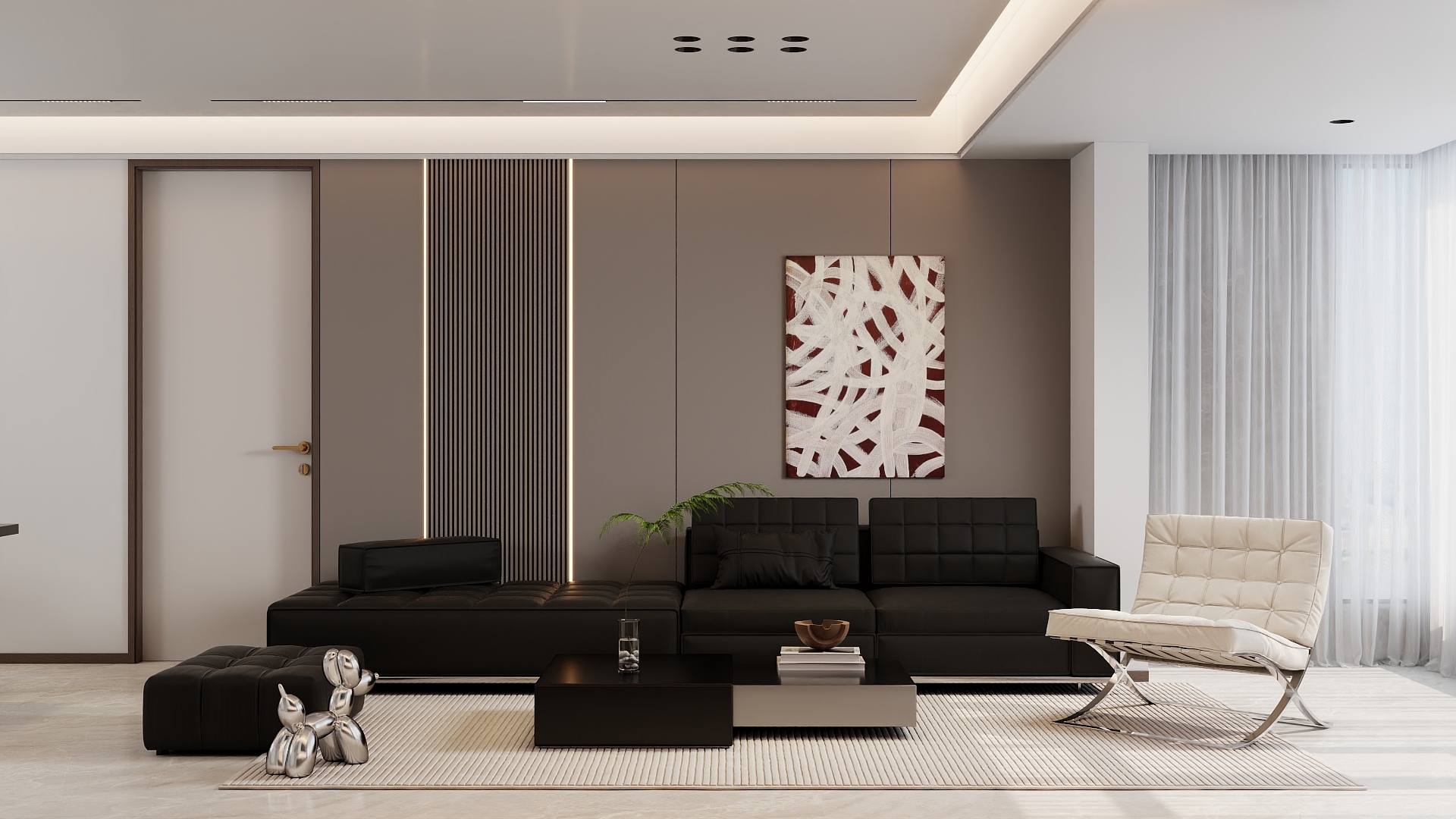 壹维空间设计-118m²现代轻奢风格设计-装修设计方案