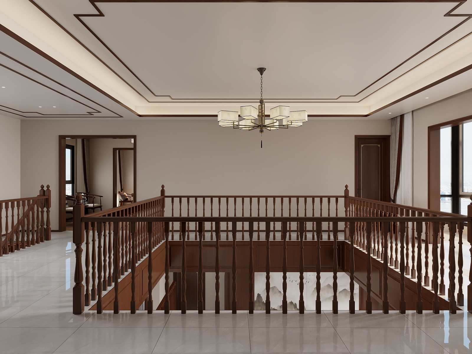 100元设计方案-312m²新中式风格设计装修效果图