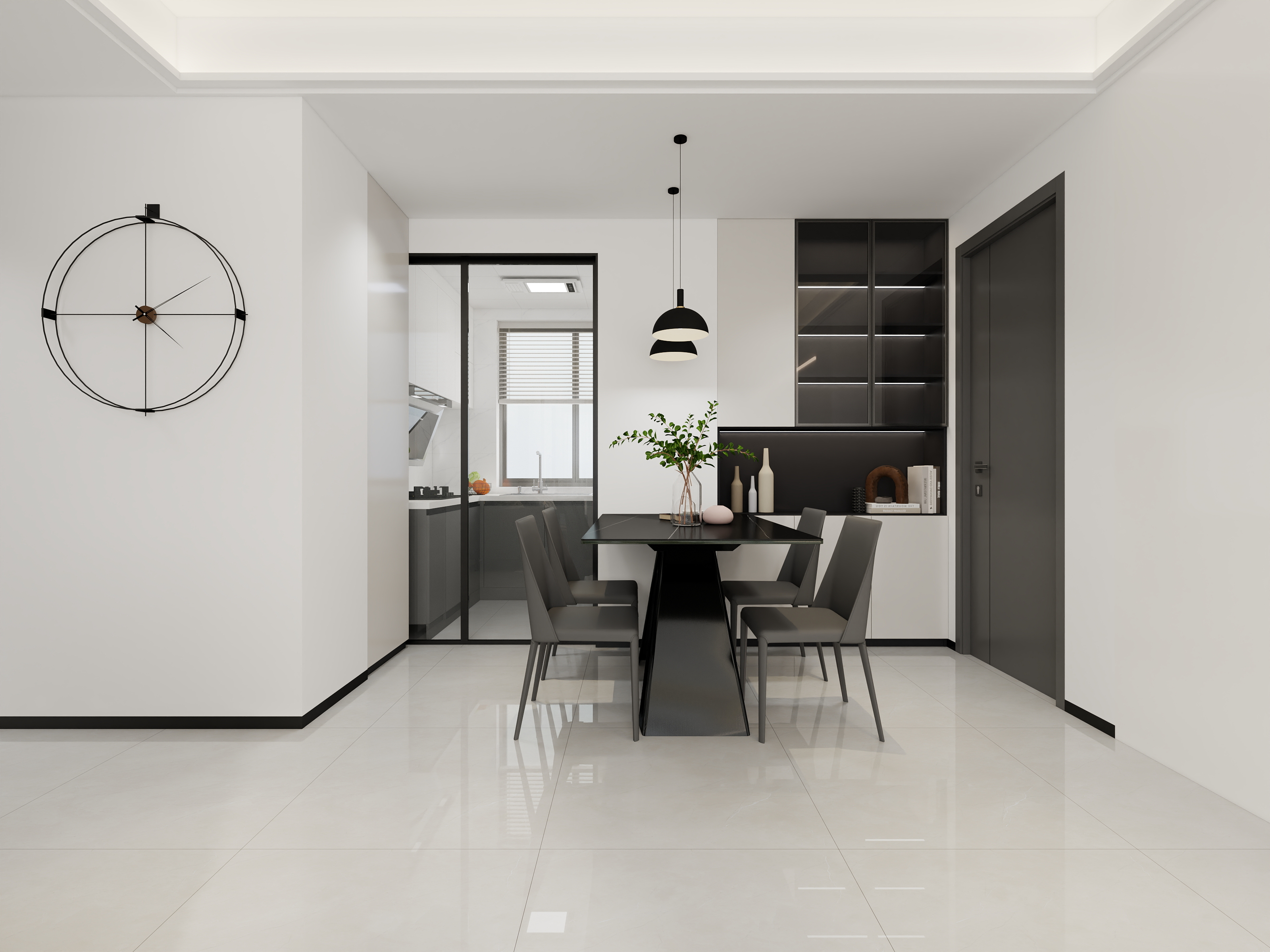 李青越-110平方现代简约三居室样板间装修效果图