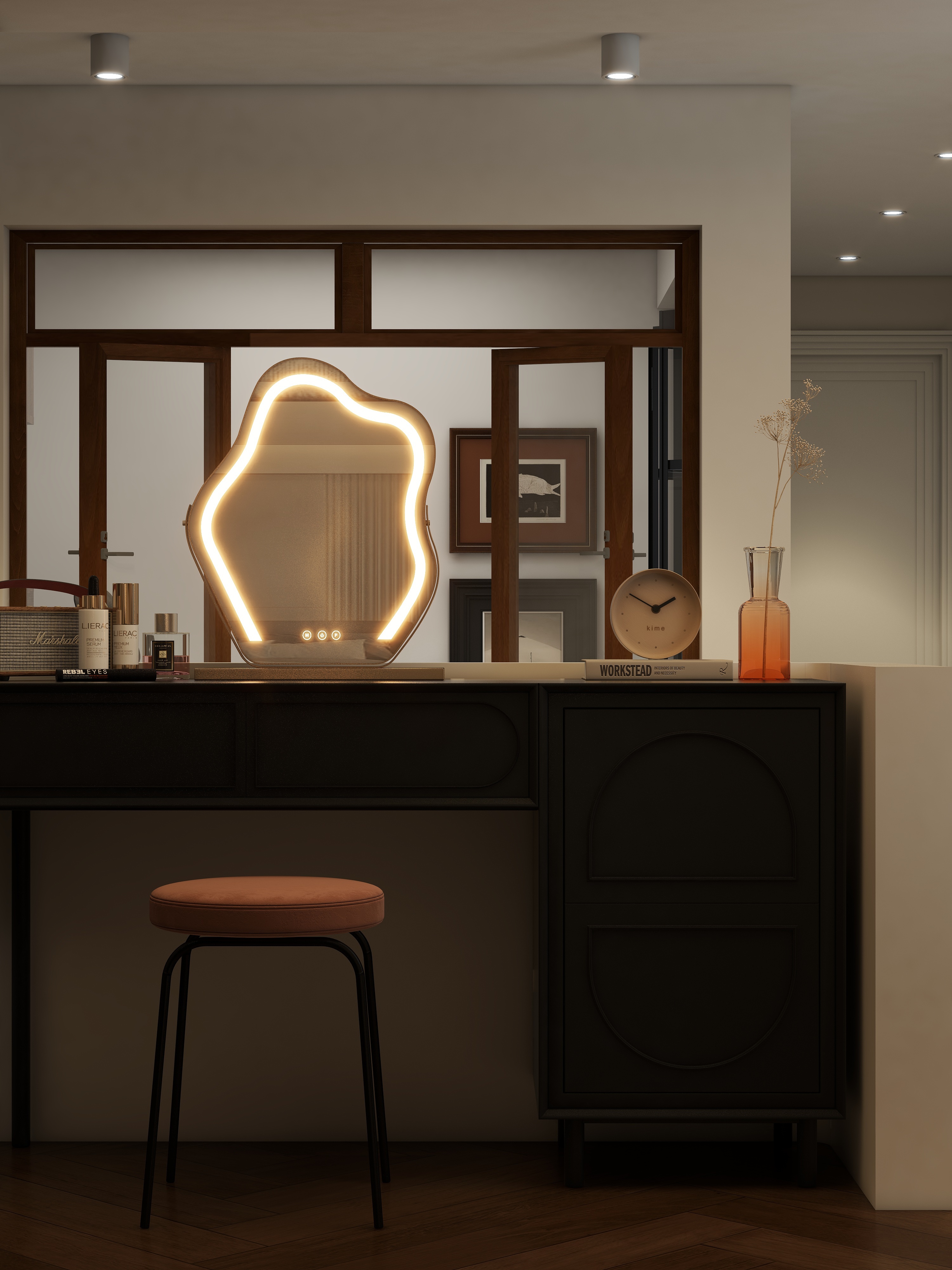 设计师珂源-香阅四季美式42㎡4室装修效果图