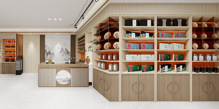 邓少杰-茶叶店-装修设计方案