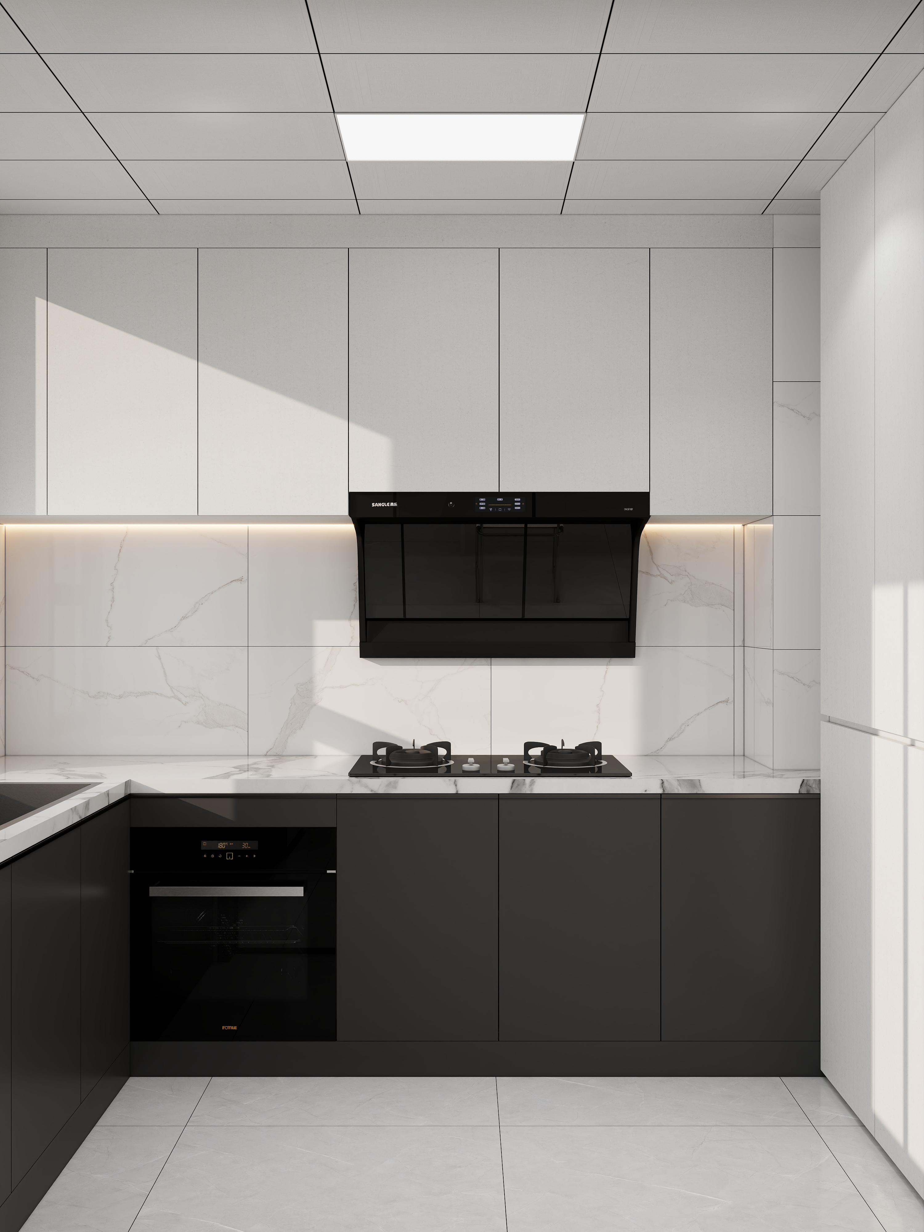 吴爽-117m²现代奶油风格装修效果图