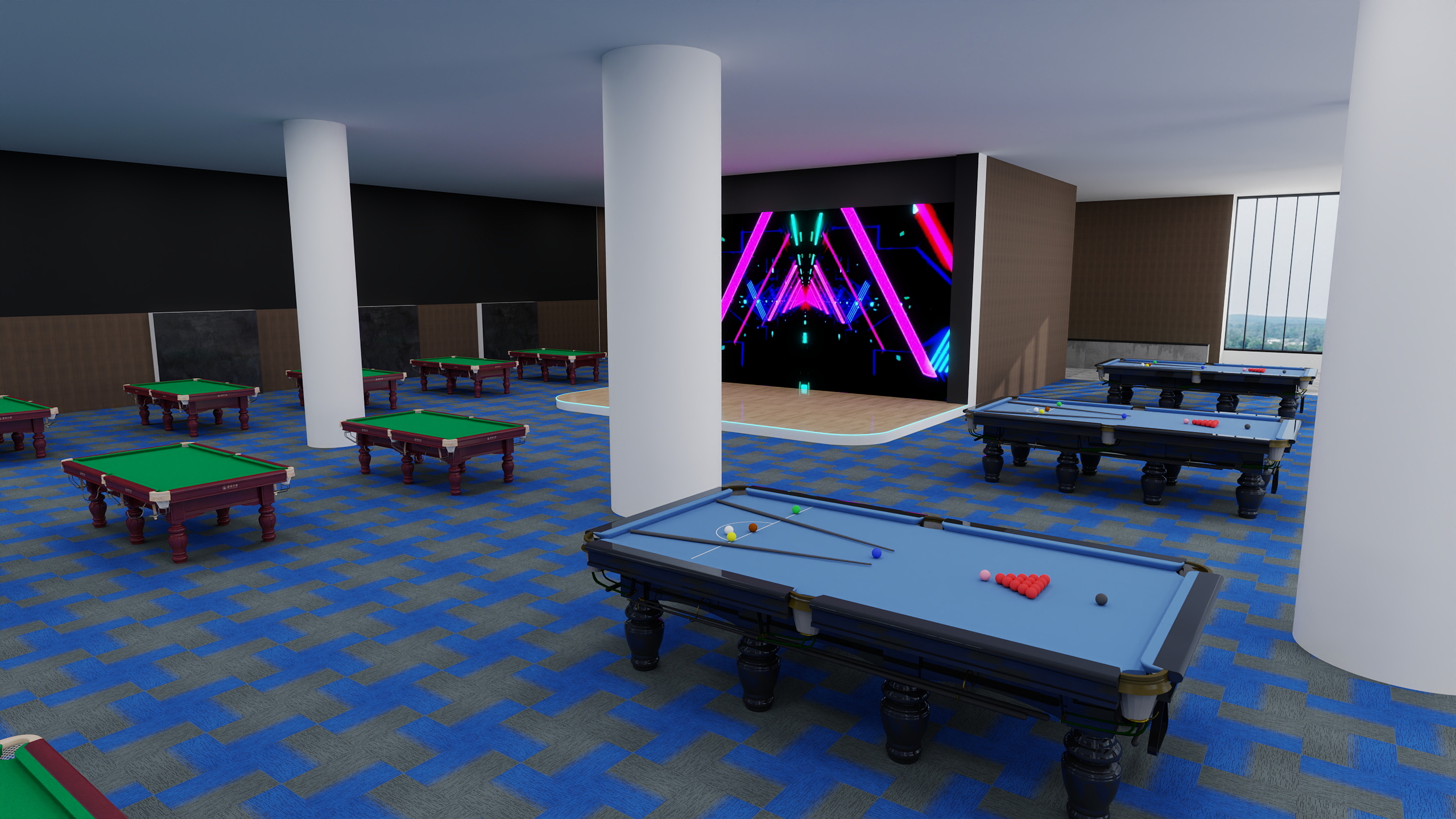 嘉兴辰辉装饰-林氏台球俱乐部，北苑店-装修设计方案