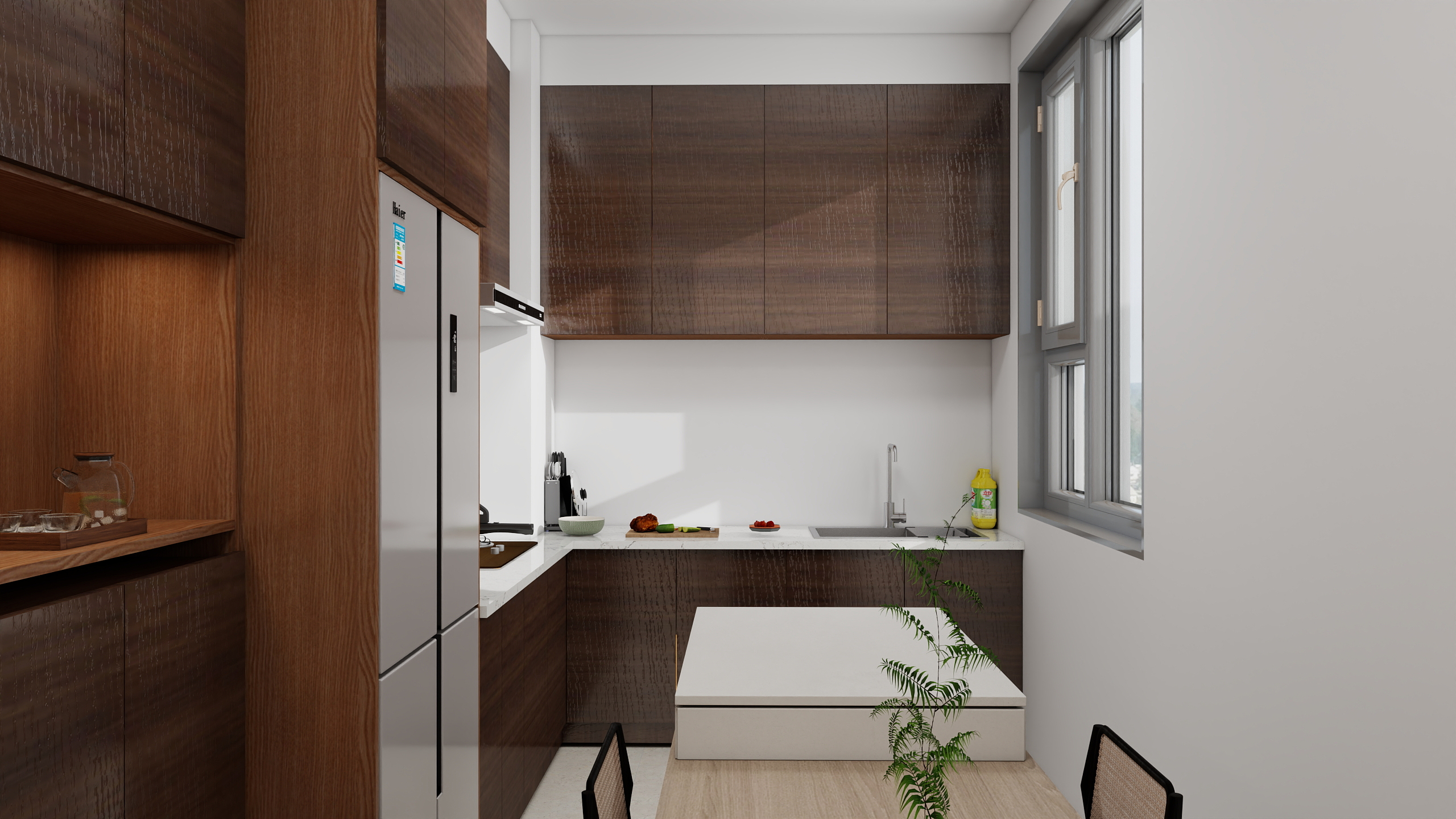 沉潜.-居阳华府116㎡3室装修效果图