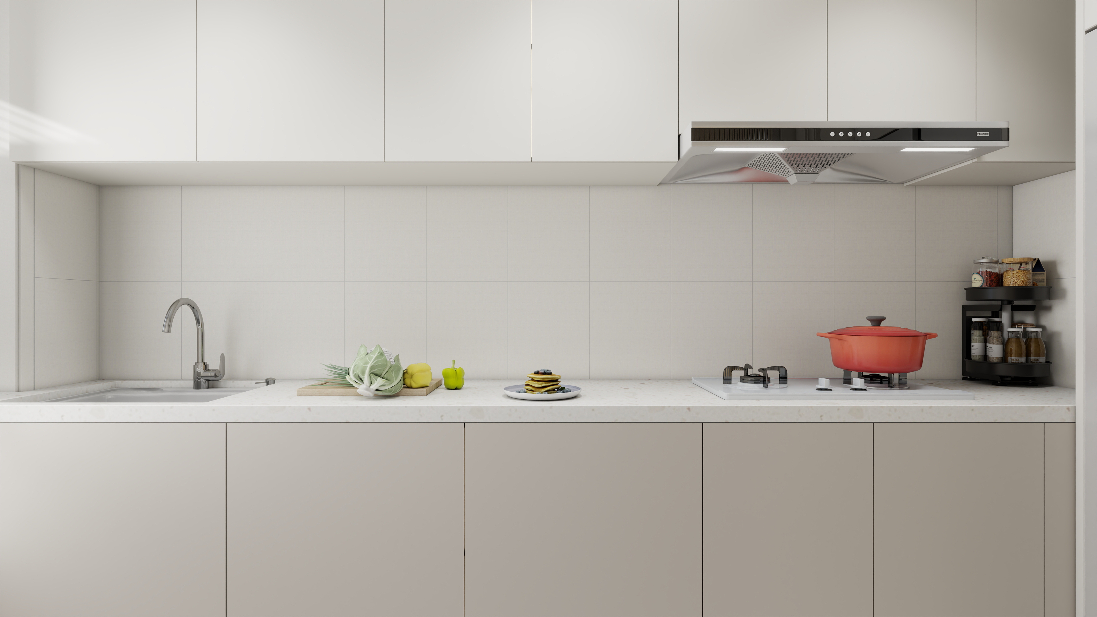 昀设计-三河市福成五期87㎡1室装修效果图