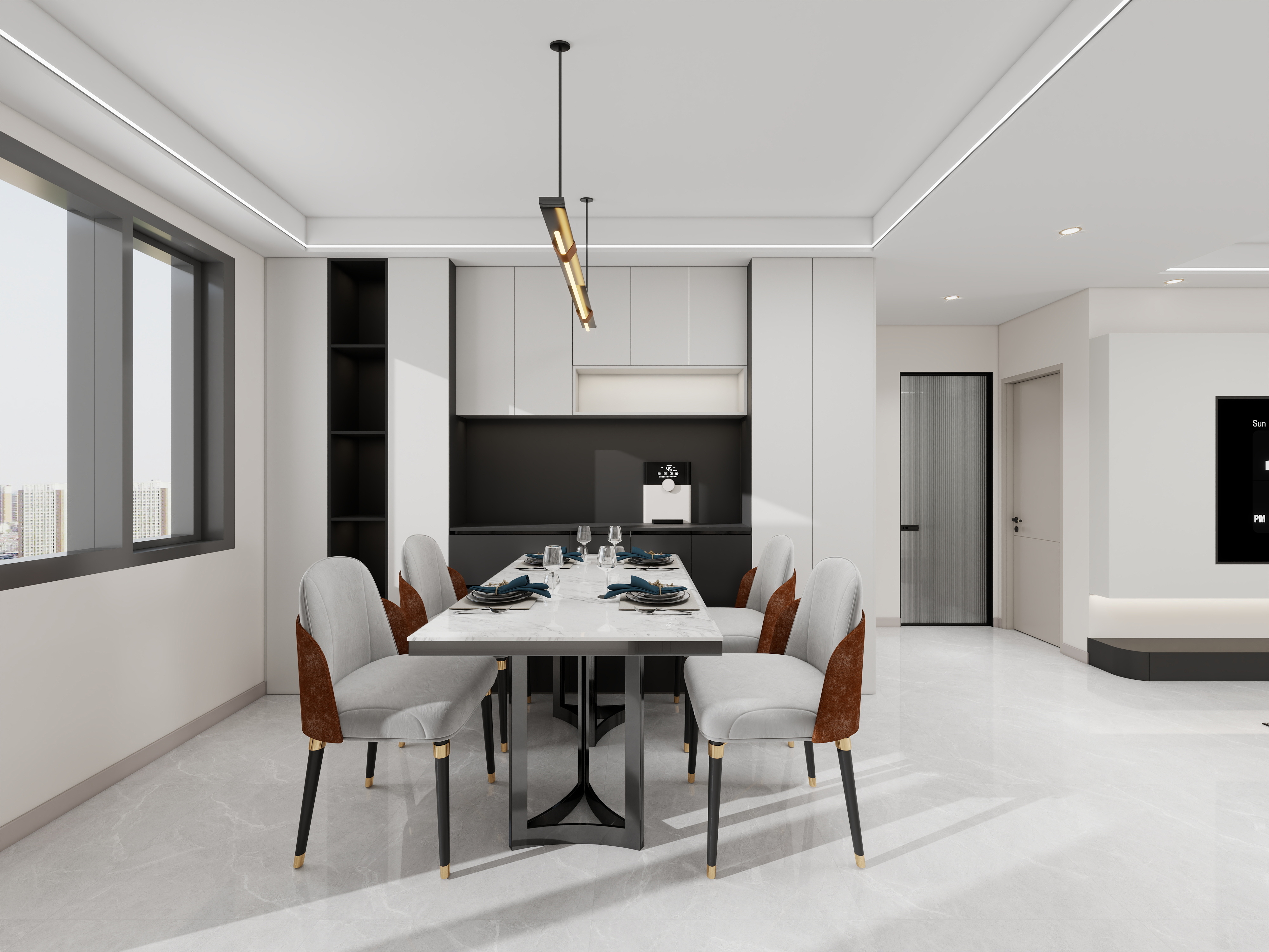 艺雅丽-112平现代简约装修效果图