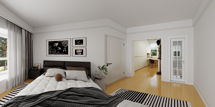 远山青--【原木简约】136㎡三室-装修设计方案