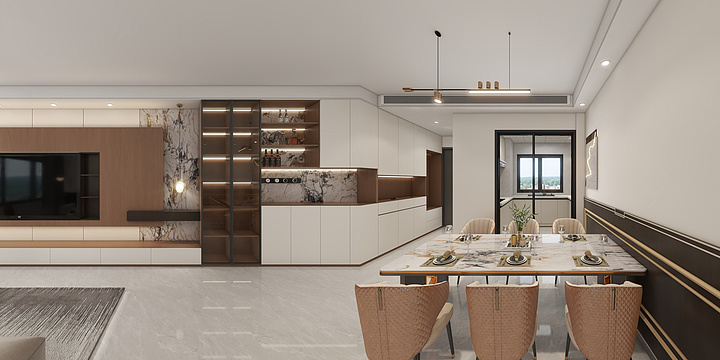 初遇-一方尚河府16-1-1601-装修设计方案