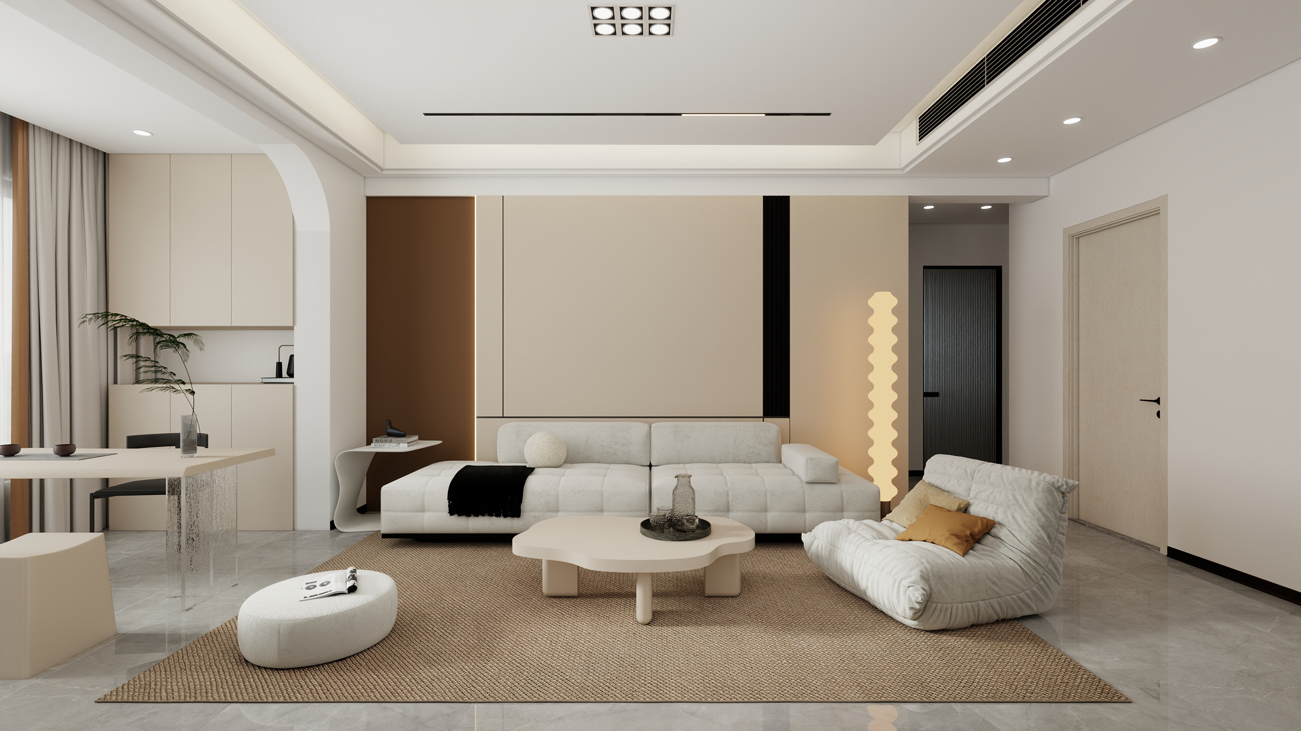 Kengkun-德化文亭小区107㎡3室-装修设计方案