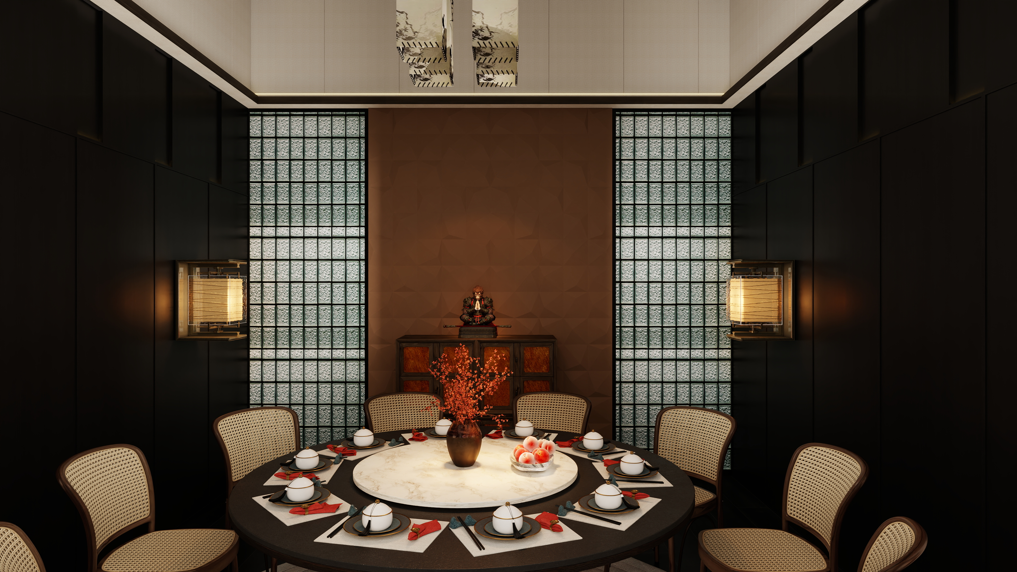 矩阵营造商业空间设计-餐厅包厢-装修设计方案