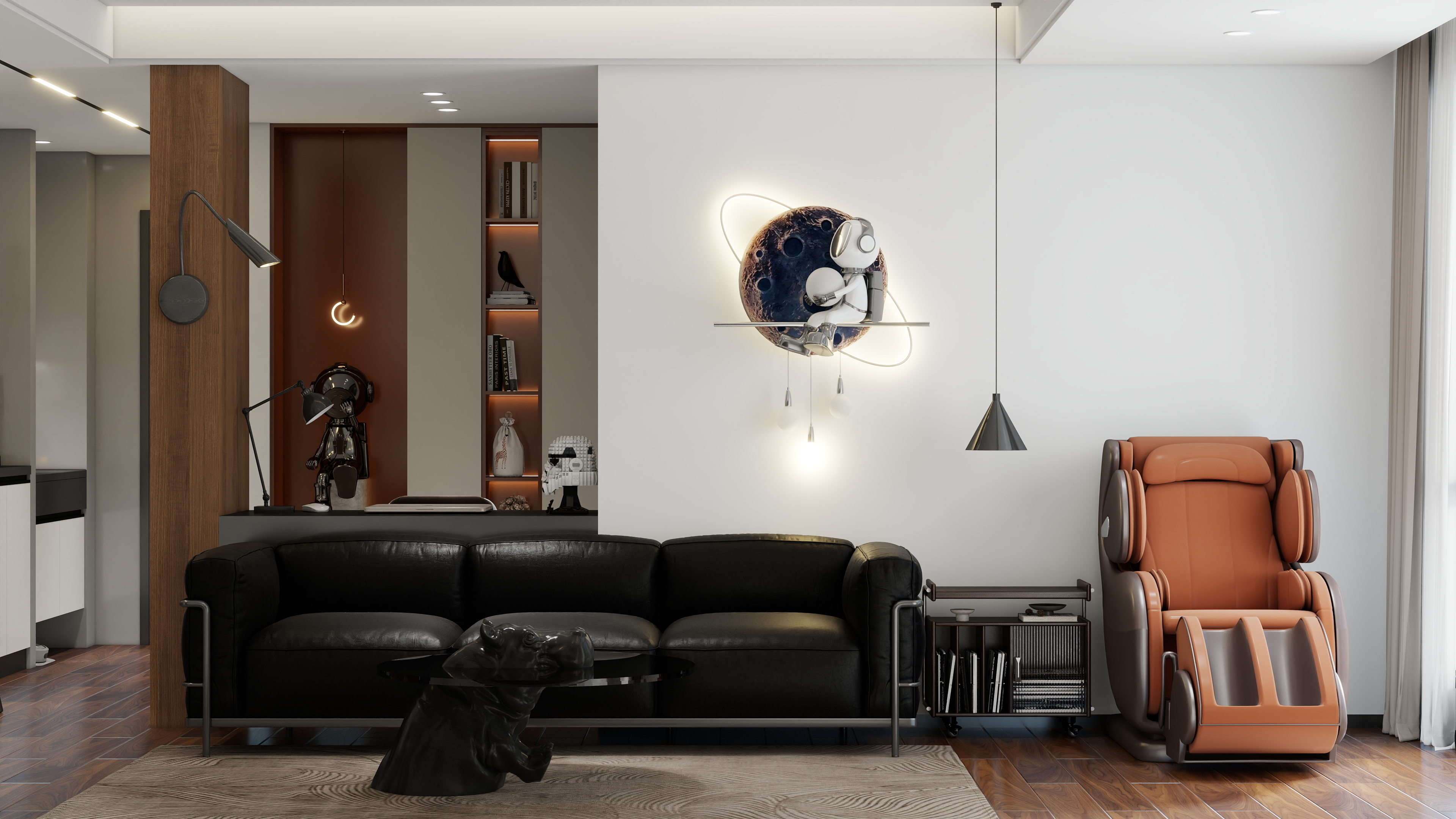 陈建伟-【黑白灰】温馨里旧房改造-装修设计方案