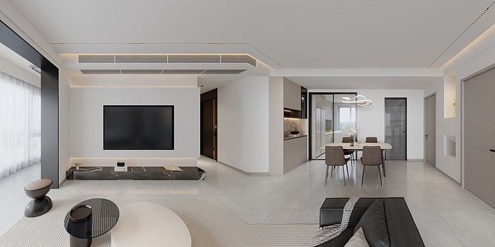 白日梦Z-燕津学府10-1-1001-现代黑白-装修设计方案