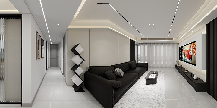 橙艺设计室-天正壹号院11-1-801-装修设计方案