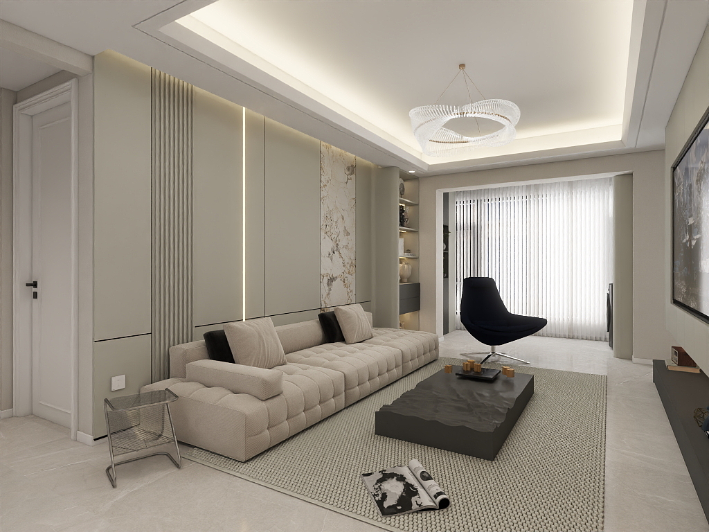 筑家装饰公司-合景臻颐府3-2-701效果图-装修设计方案