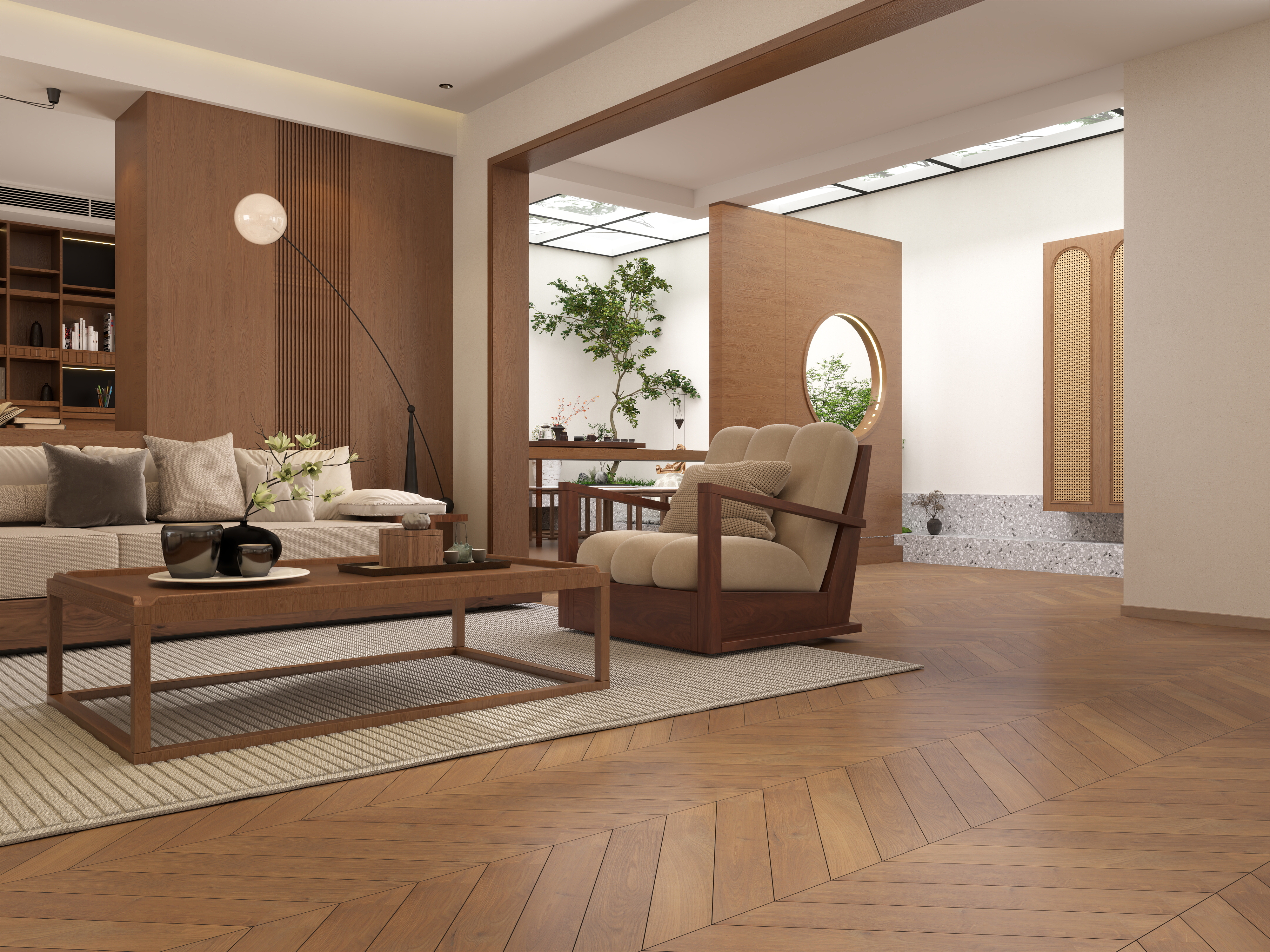 青石空间-120㎡3室装修效果图