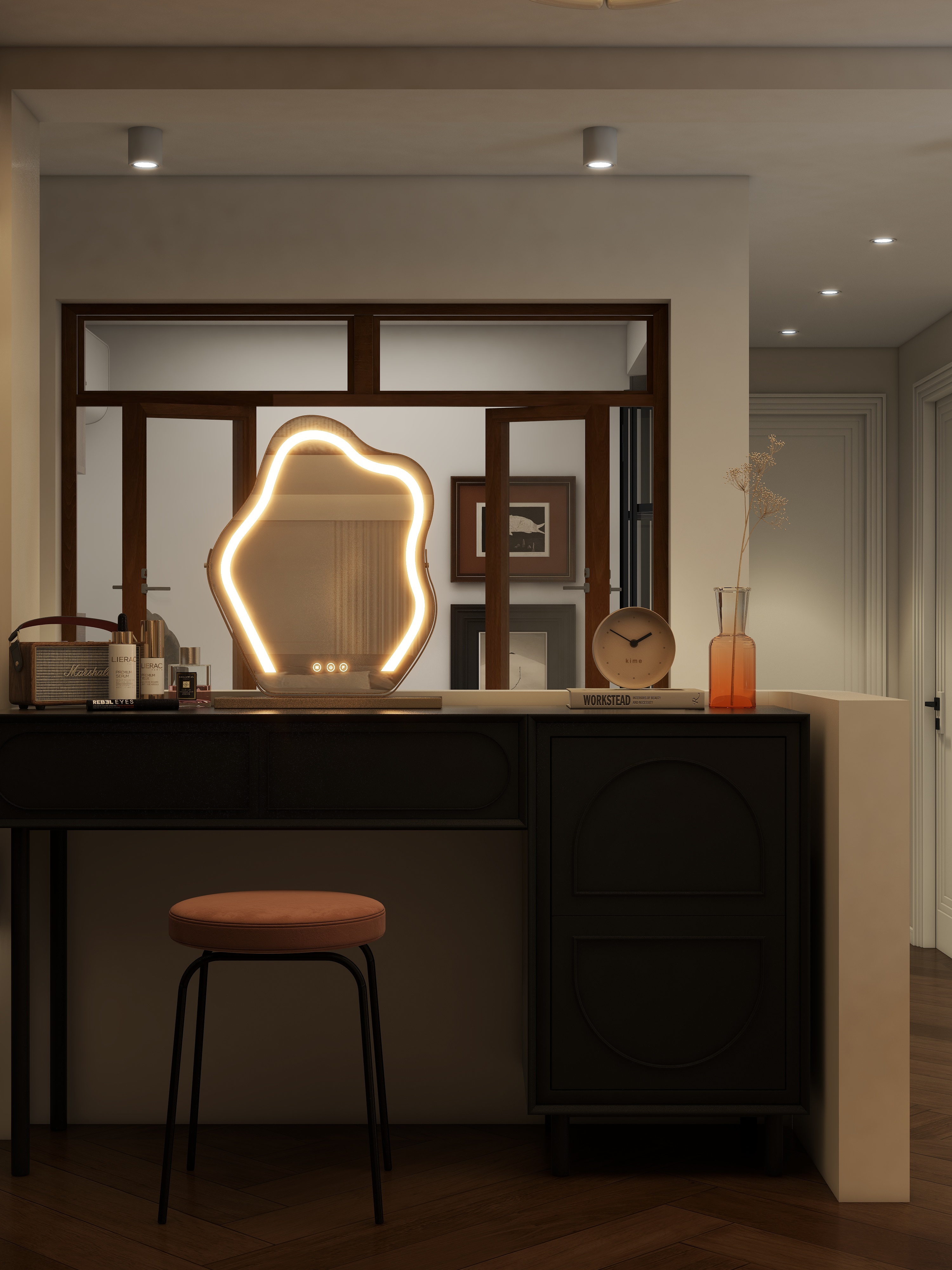 设计师珂源-香阅四季美式42㎡4室装修效果图