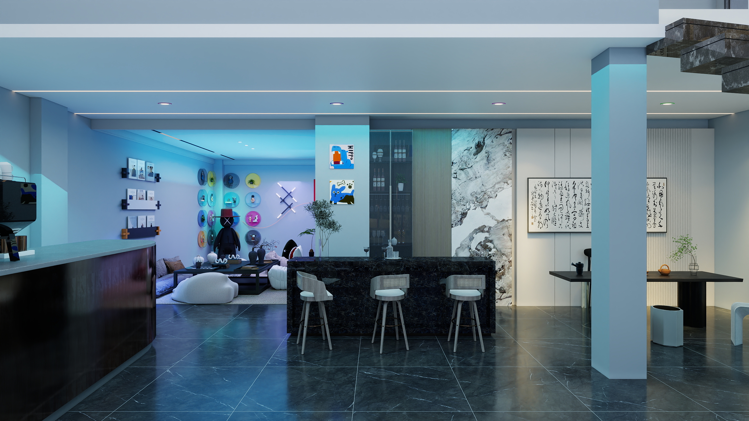 脑袋困掉了ZVrB-娱乐酒馆装修效果图