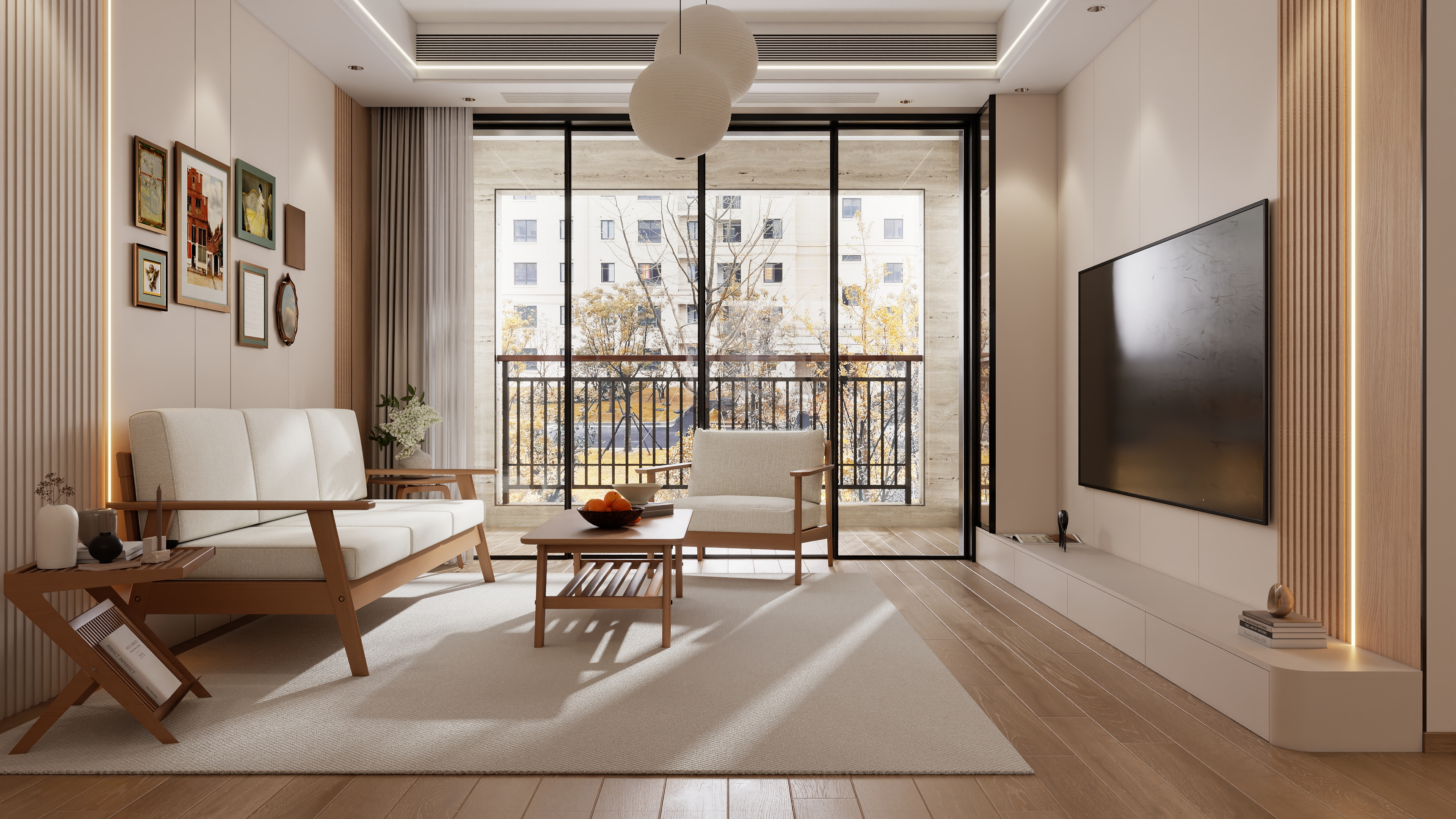 龙珠设计-原木风-客厅-装修设计方案