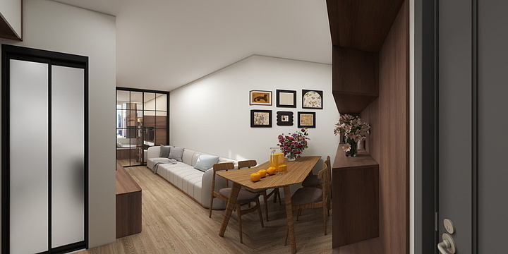 OABNES全屋家具-更新颜色方案3  屯門業旺邨-装修设计方案