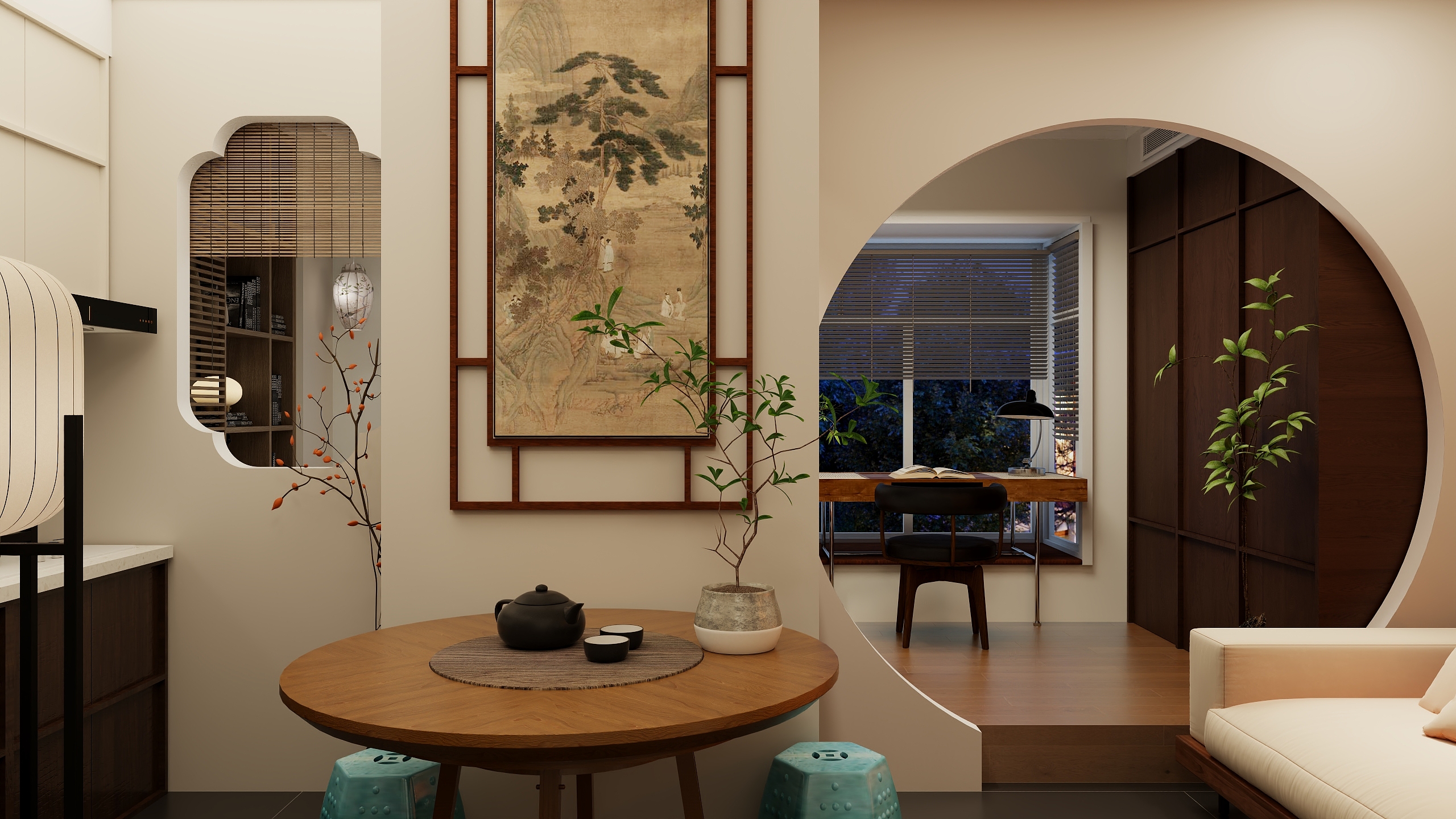 186*STfI-城市亮点新中式37㎡2室-装修设计方案