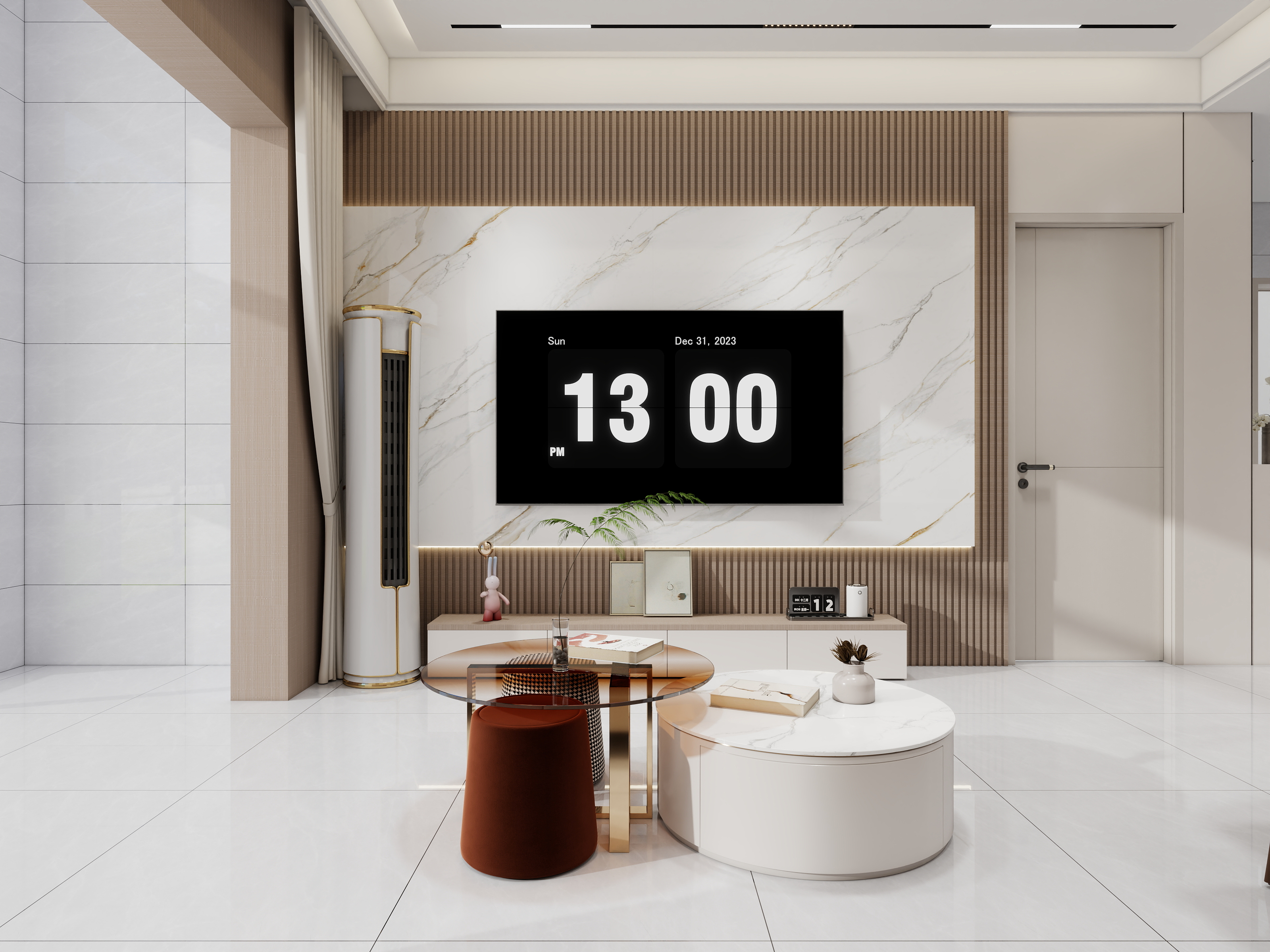 室内设计师周歌-龙河小区挑高装修效果图